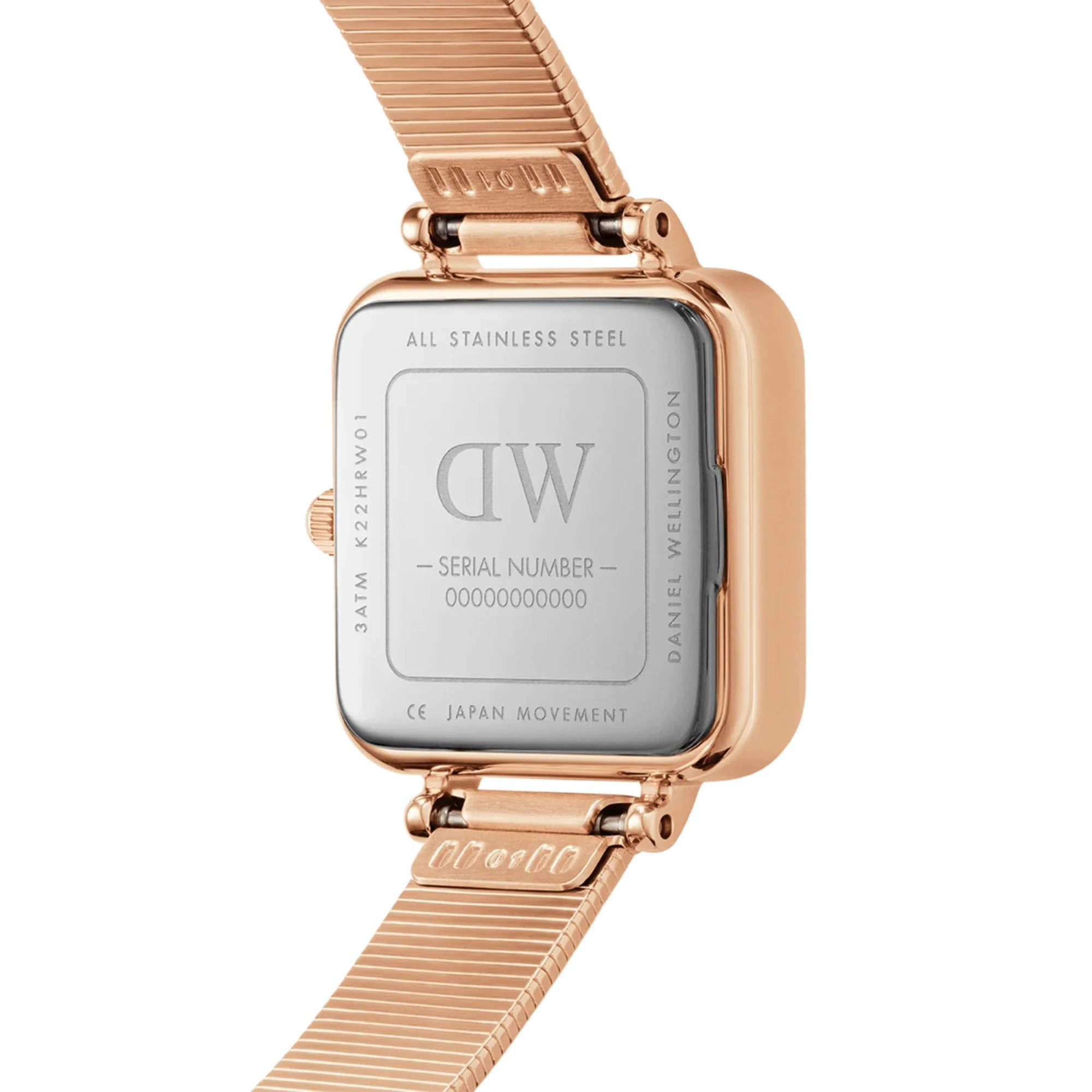Daniel Wellington Quadro Green Dial Stainless Steel Strap Women's Watch DW00100520
