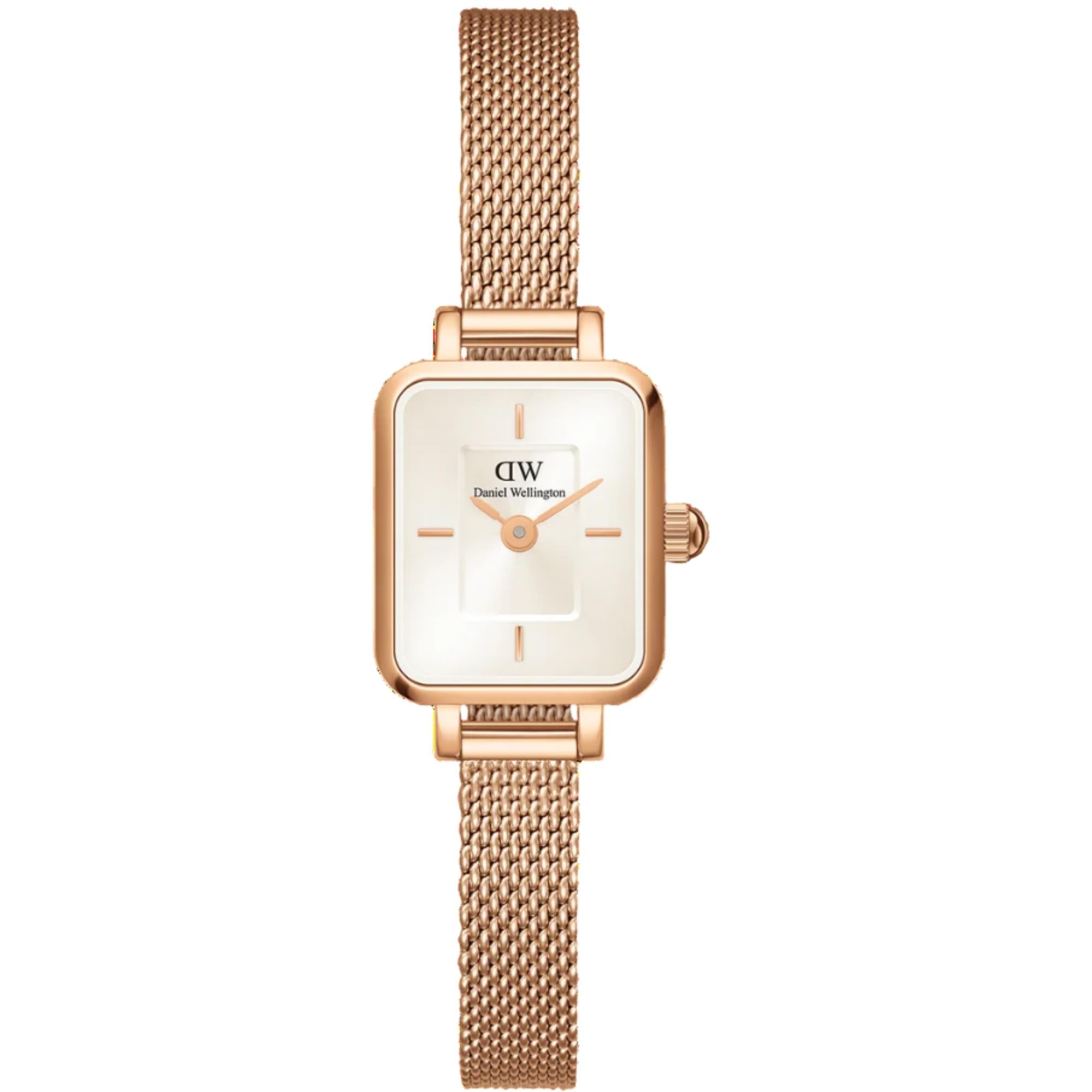 Daniel Wellington Quadro Champagne Dial Stainless Steel Women's Watch DW00100651