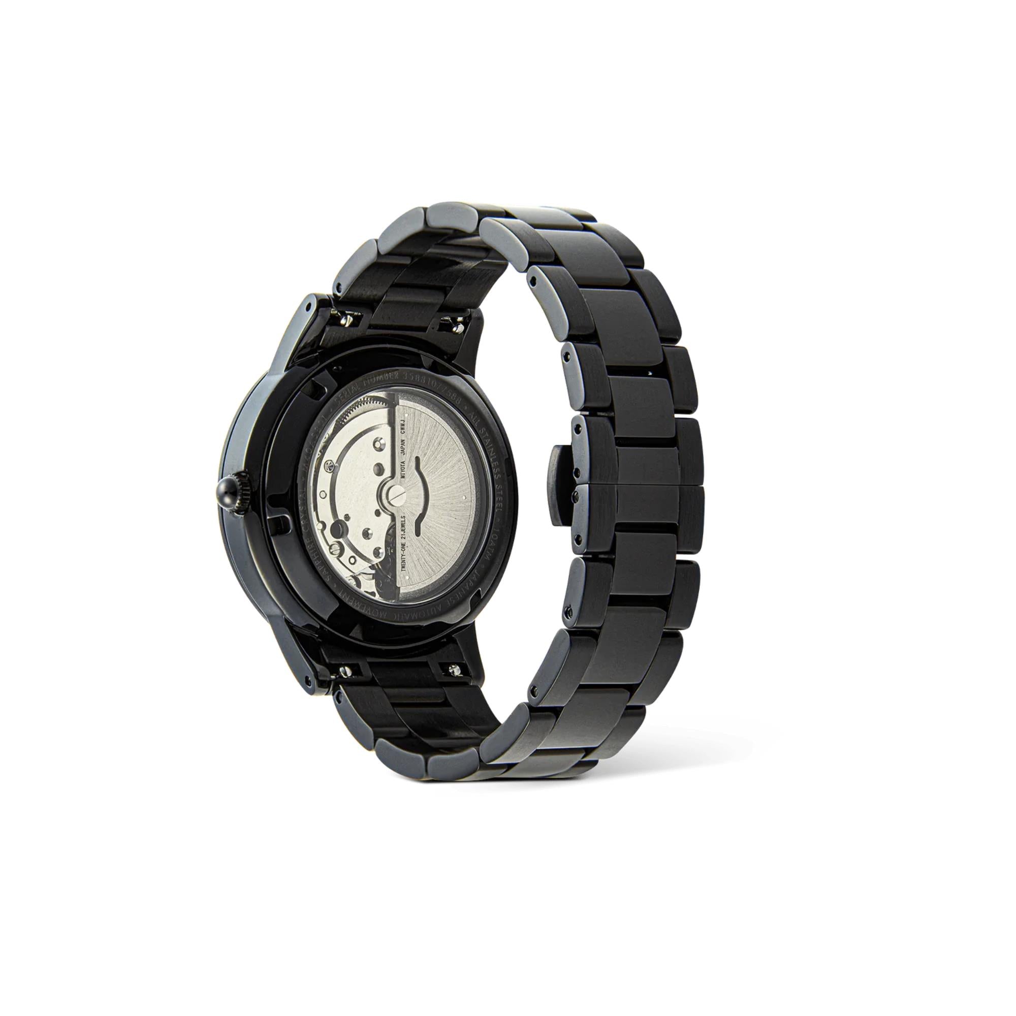 Daniel Wellington Iconic Automatic Black Dial Stainless Steel Strap Men's Watch DW00100753