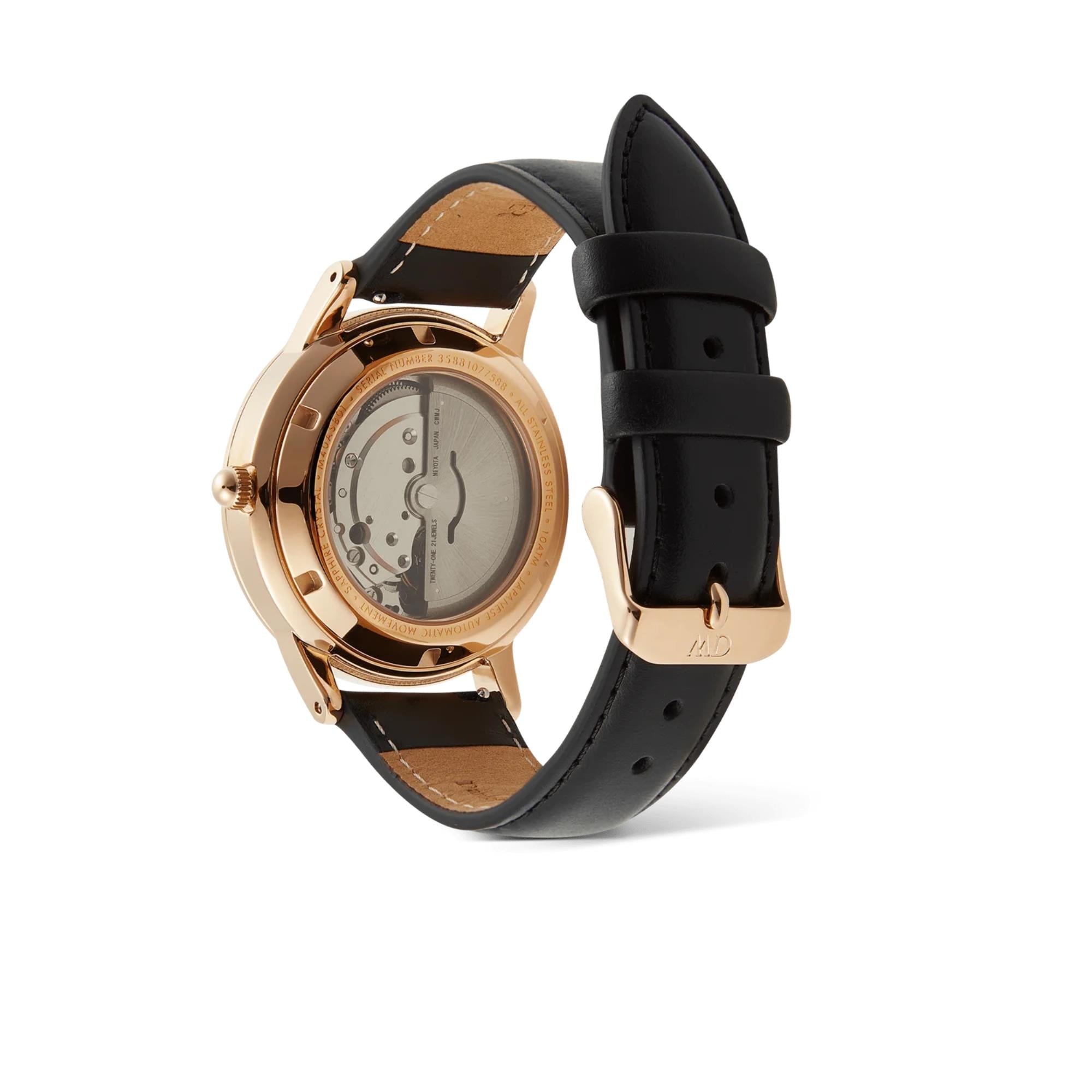 Daniel Wellington Iconic Sheffield Automatic Green Dial Leather Strap Men's Watch DW00100757