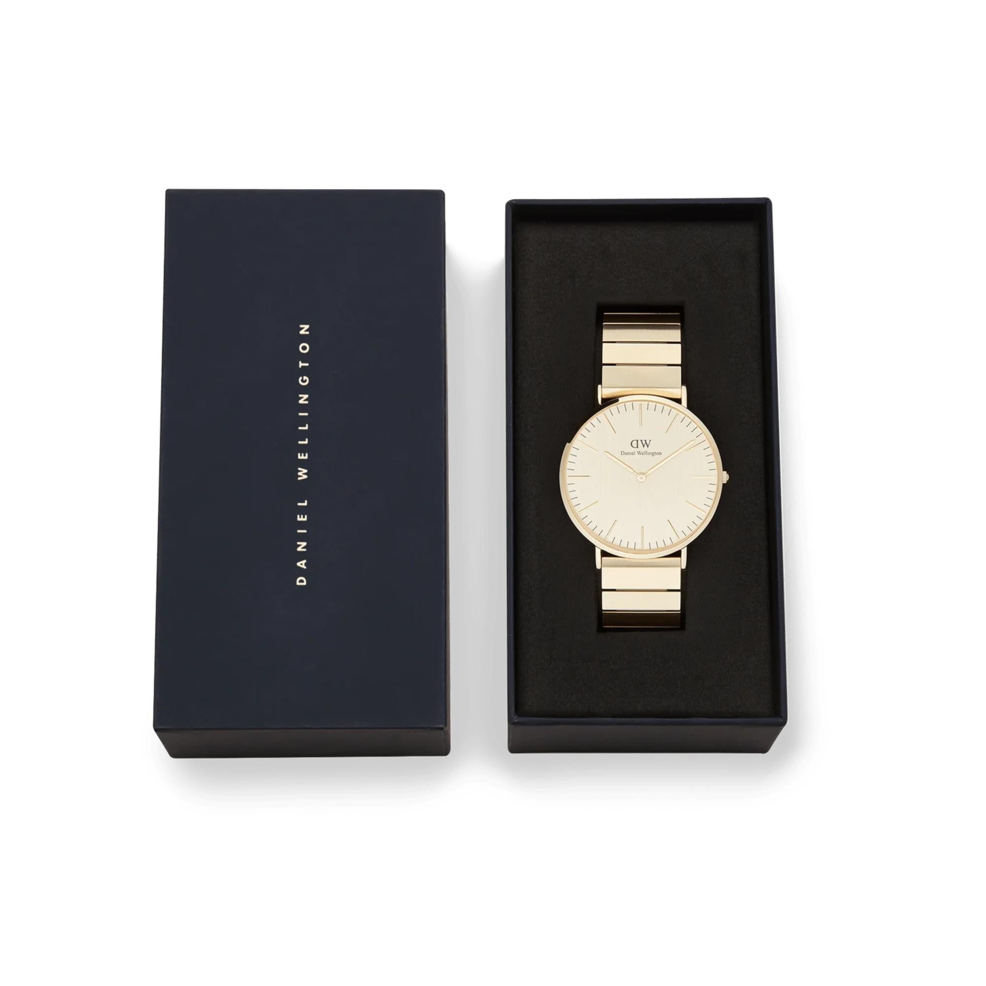 Daniel Wellington Classic Gold Dial Stainless Steel Strap Men's Watch DW00100779