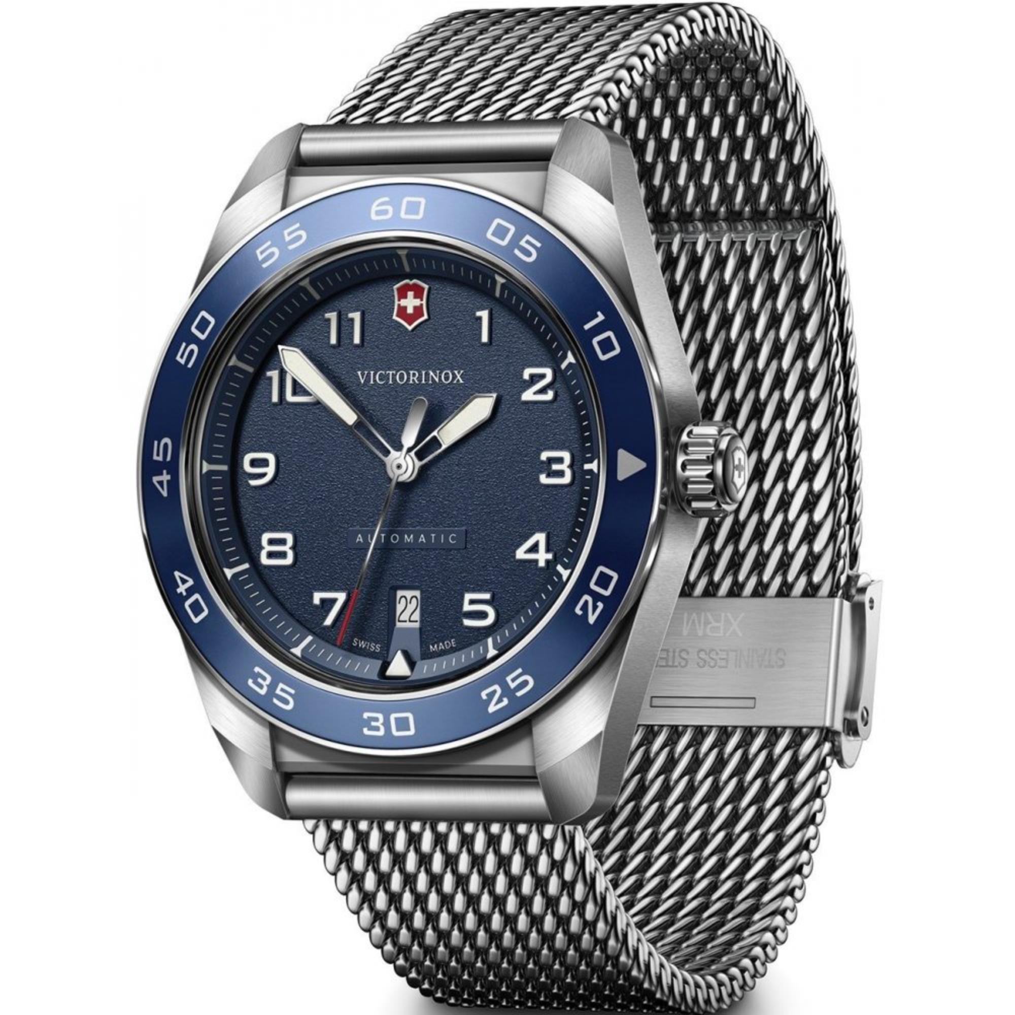 Victorinox Swiss Army 42mm Blue Dial Steel Mens Automatic Watch 242045