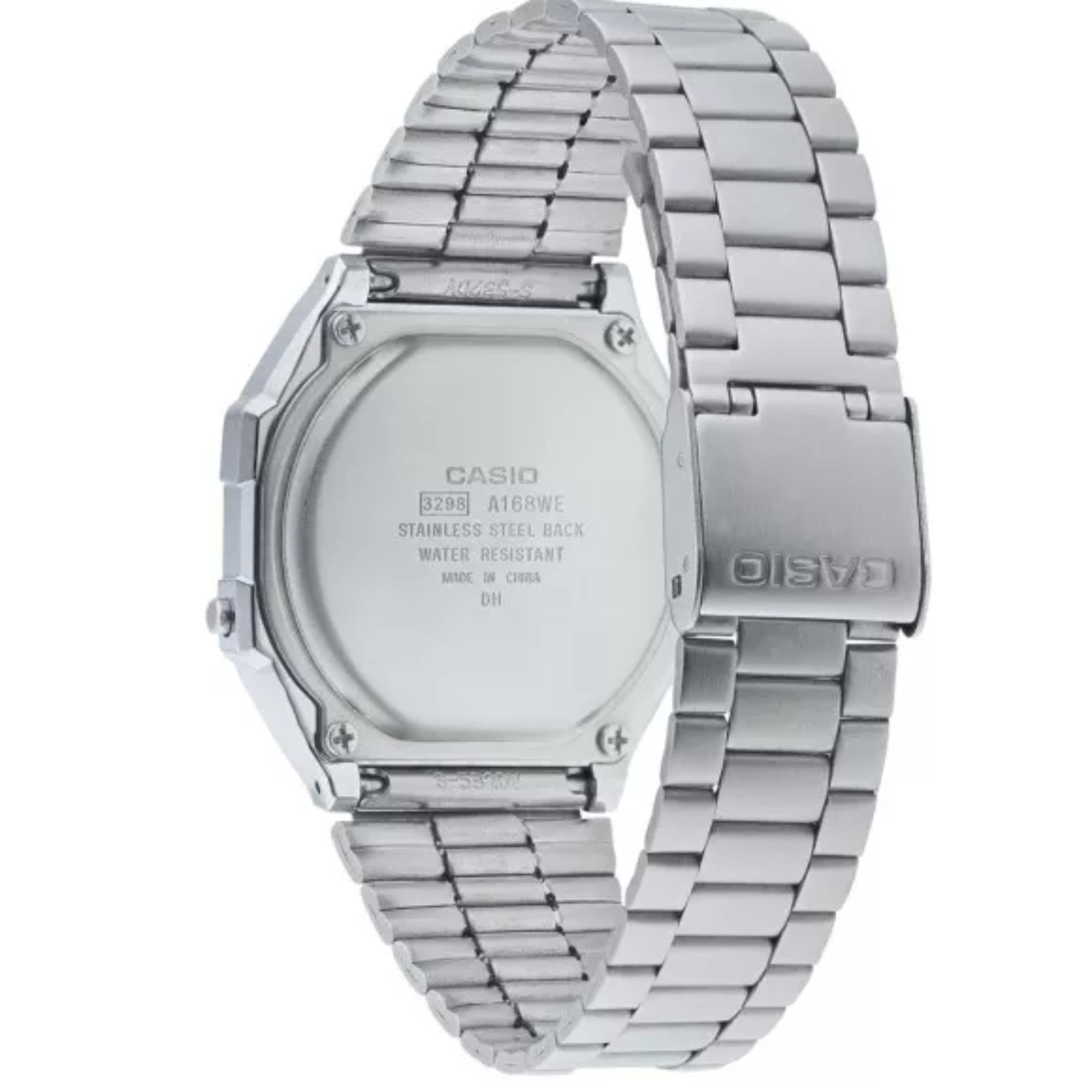 Casio Vintage Digital Stainless Steel Strap Unisex Watch A168WEHA-9AEF