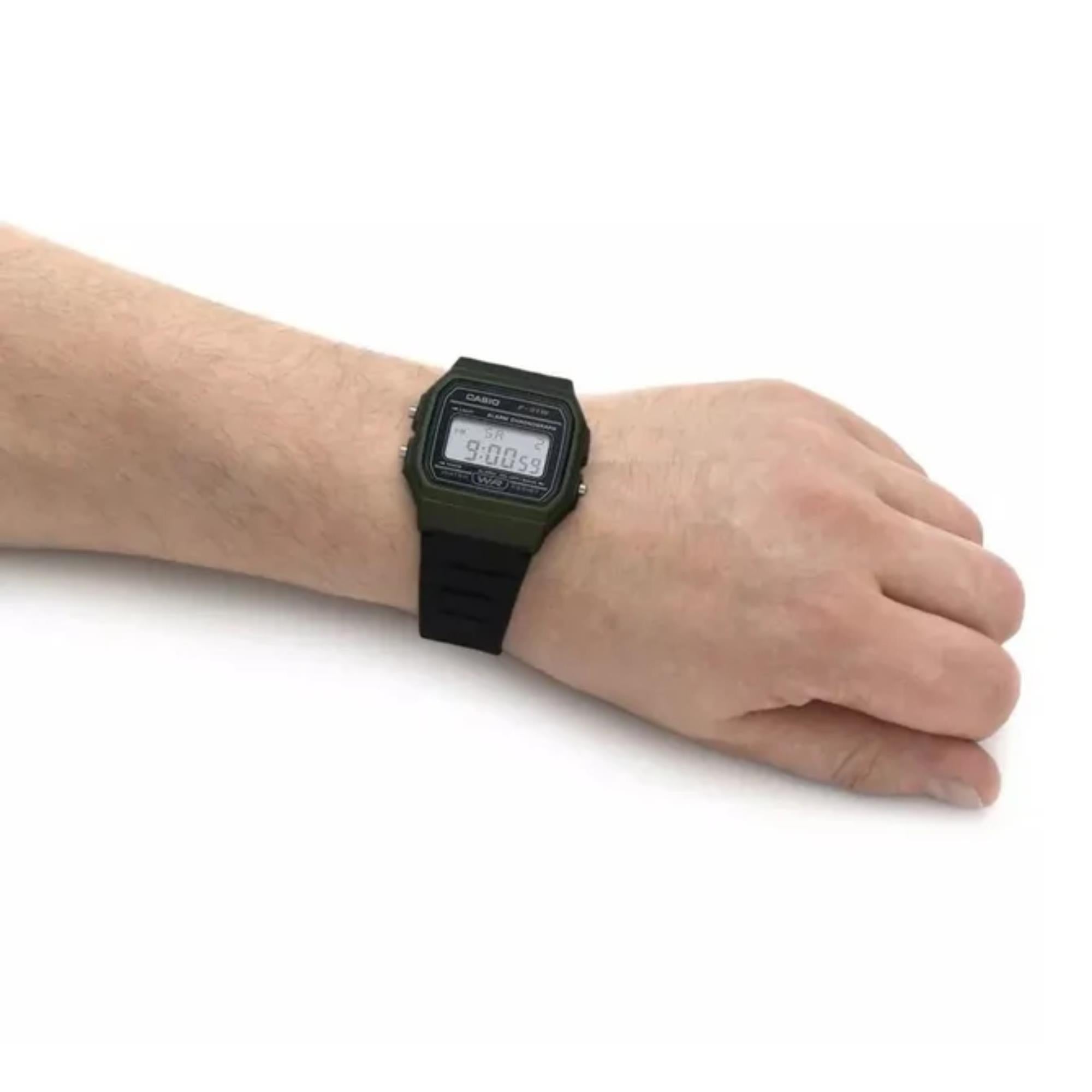 Casio Classic Collection Quartz Digital Black Resin Strap Men's Watch F-91WM-3AEF