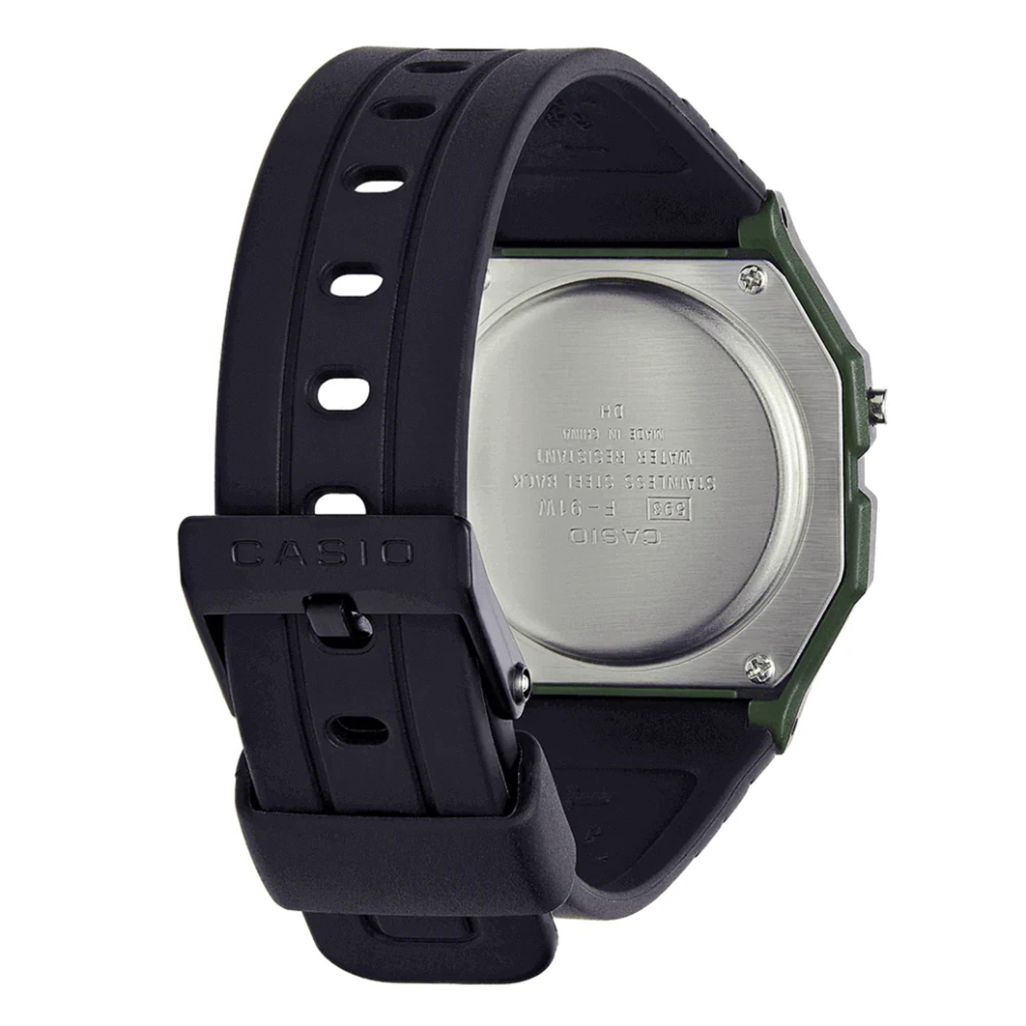 Casio Classic Collection Quartz Digital Black Resin Strap Men's Watch F-91WM-3AEF