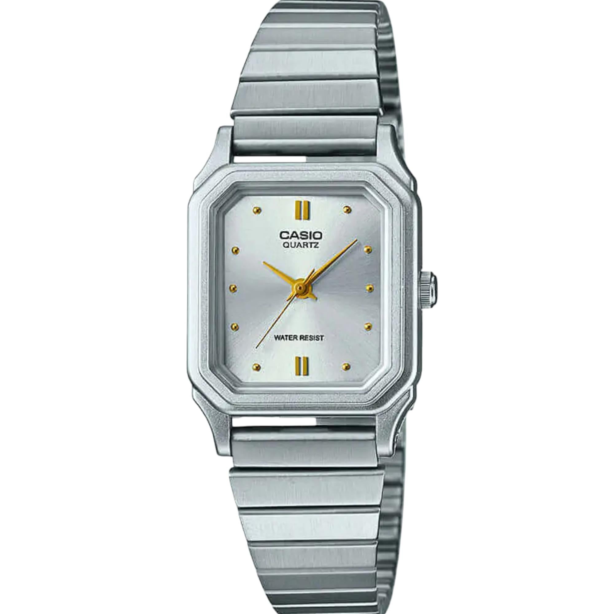 Casio Collection Classic Quartz Silver Dial Stainless Steel Strap Women's Watch LQ-400D-7AEF