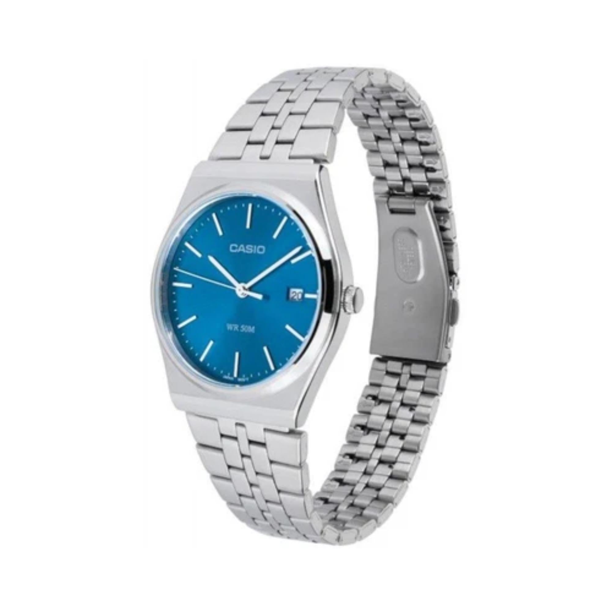 Casio MTP Series Standard Blue Dial Stainless Steel Strap Men's Watch MTP-B145D-2A2VEF