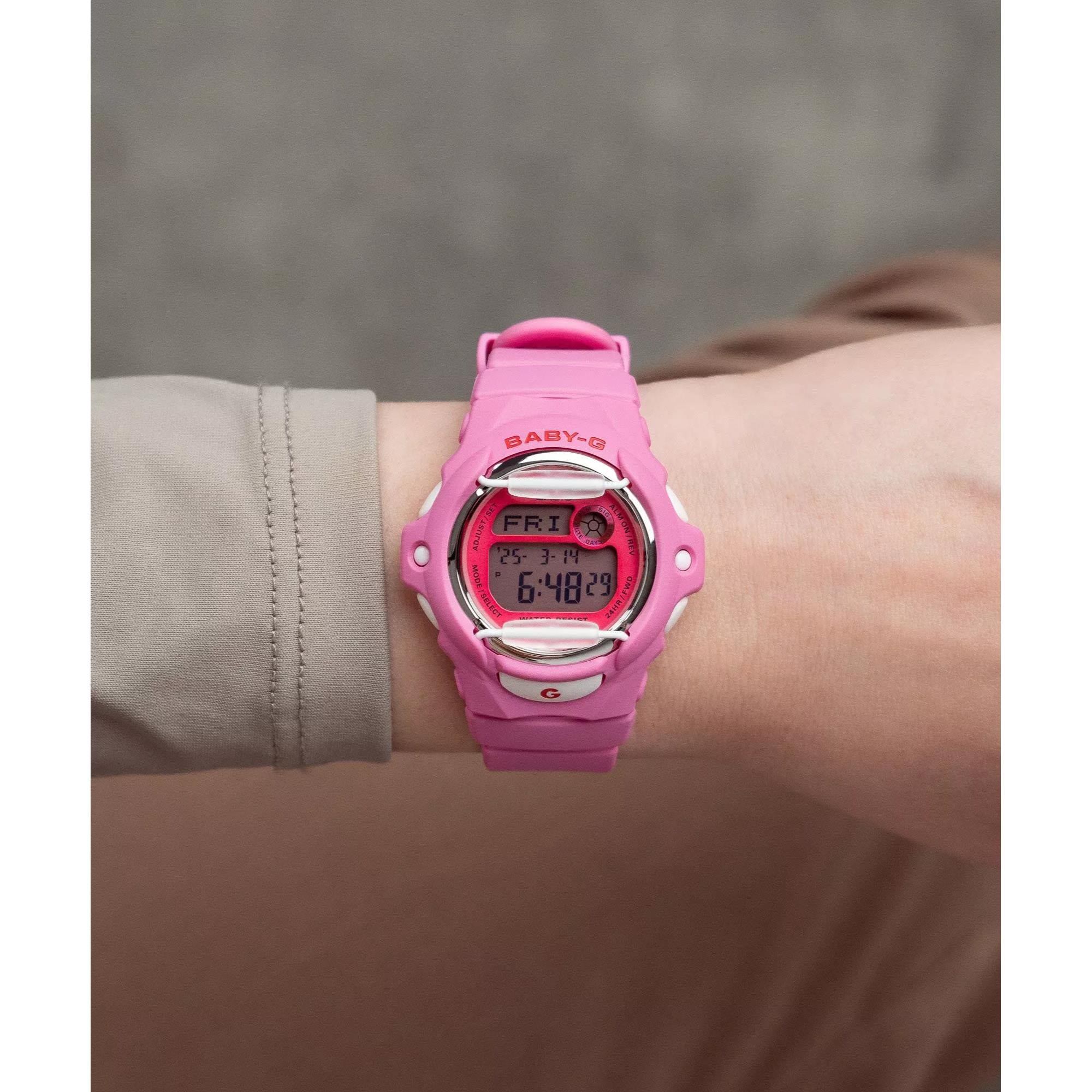 Casio BABY-G Series Digital Pink Dial Resin Strap Women's Watch BG-169CH-4ER