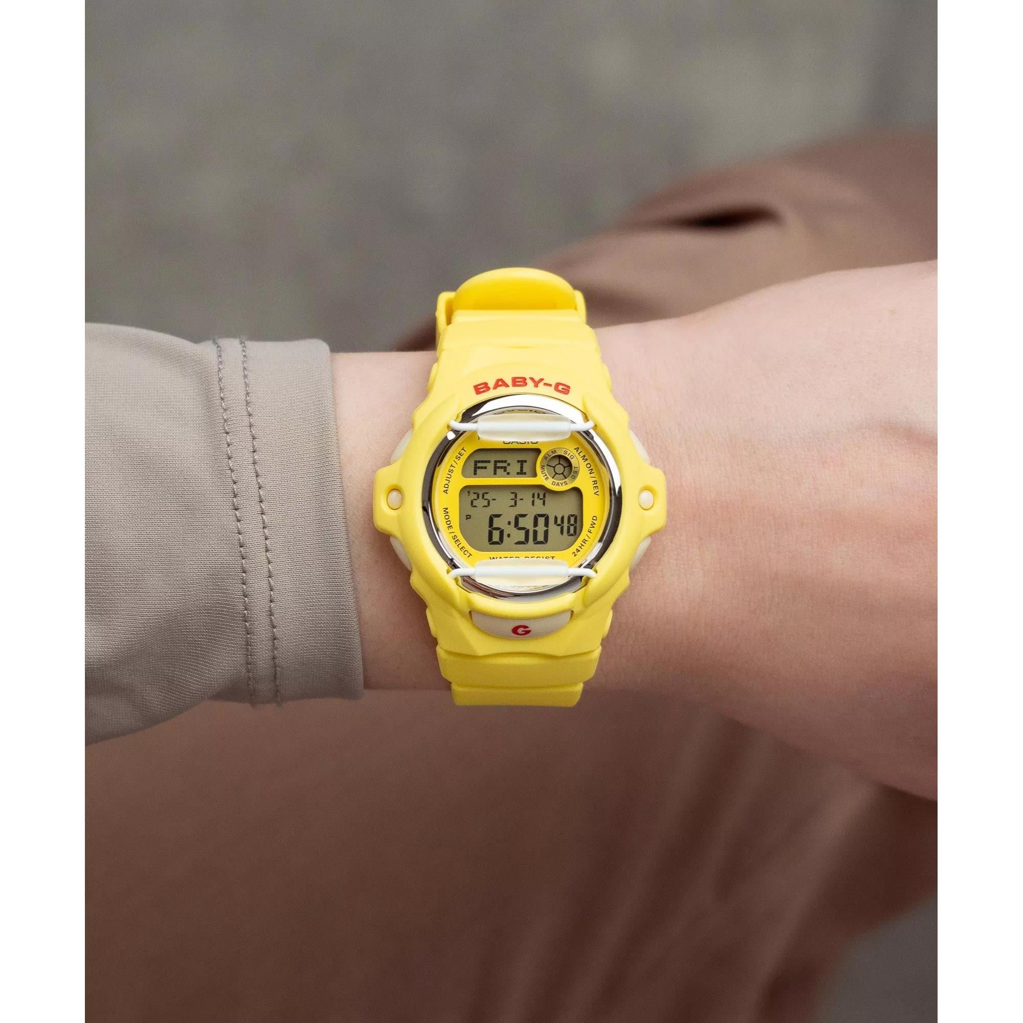Casio BABY-G Series Digital Yellow Resin Strap Women's Watch BG-169CH-9ER