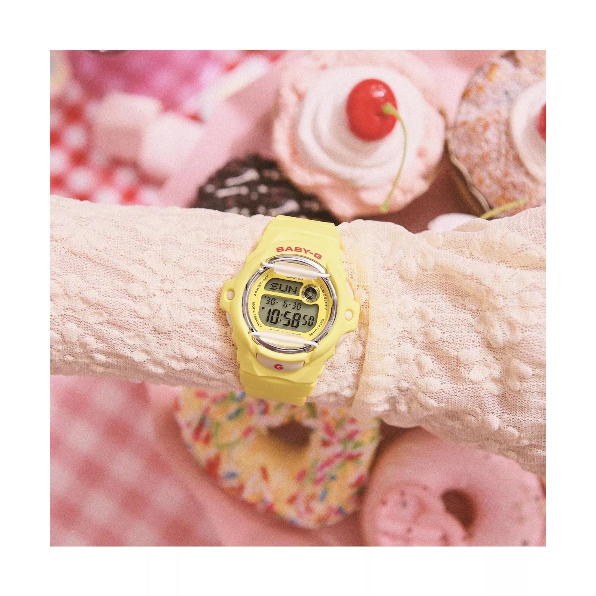 Casio BABY-G Series Digital Yellow Resin Strap Women's Watch BG-169CH-9ER