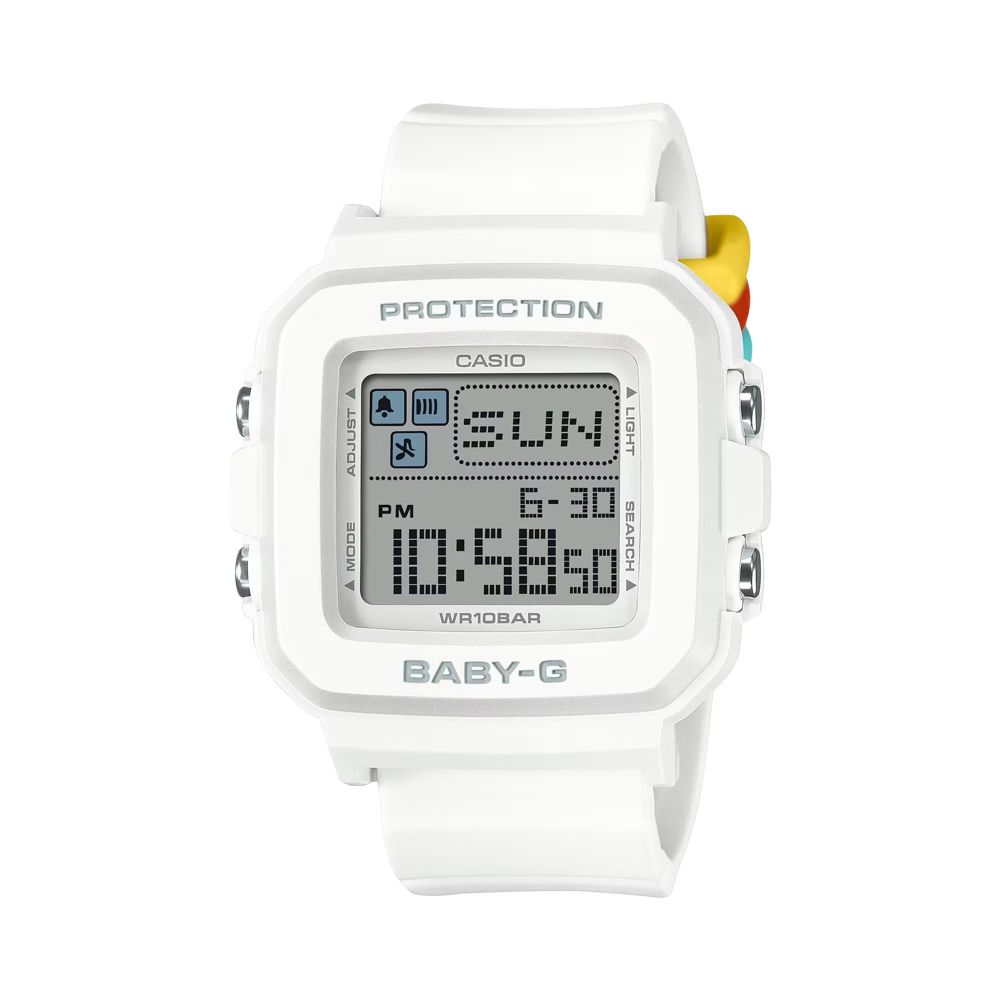 Casio BABY-G Digital White Resin Strap Women's Watch BGD-10L-7ER