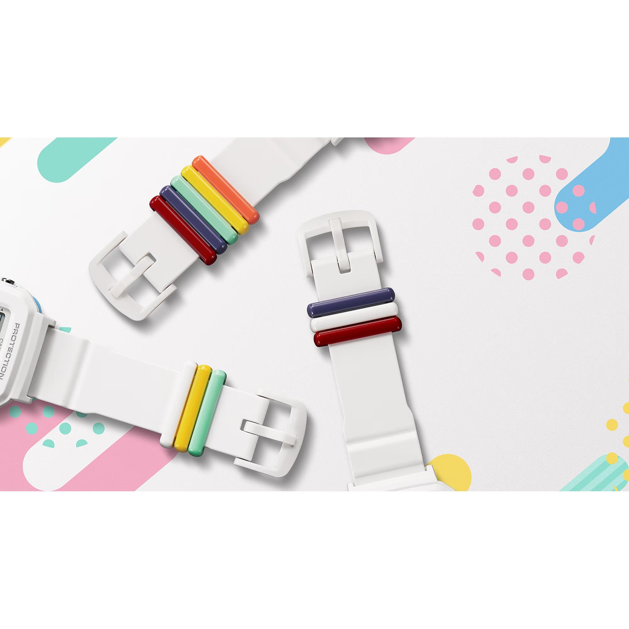 Casio BABY-G Digital White Resin Strap Women's Watch BGD-10L-7ER