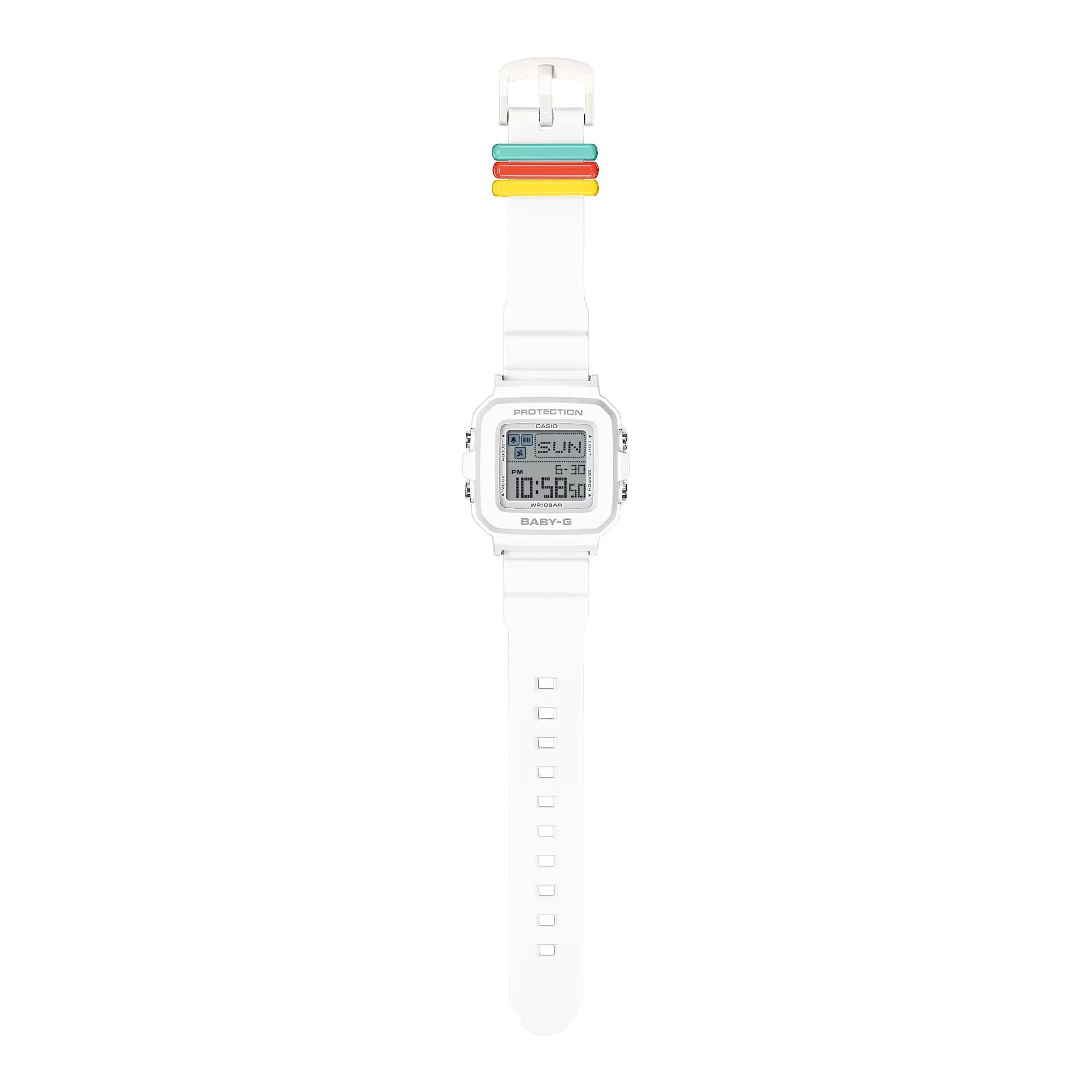 Casio BABY-G Digital White Resin Strap Women's Watch BGD-10L-7ER