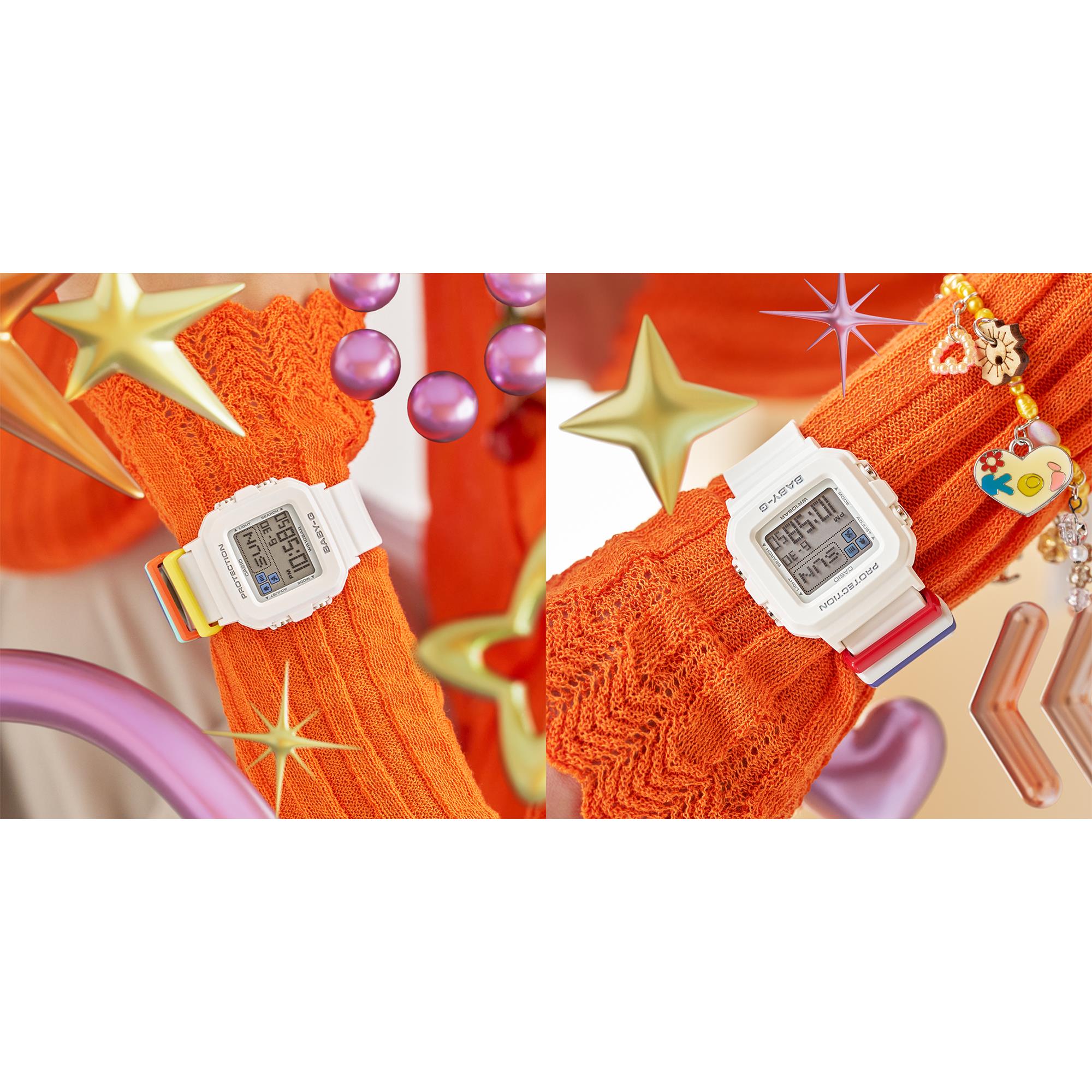 Casio BABY-G Digital White Resin Strap Women's Watch BGD-10L-7ER