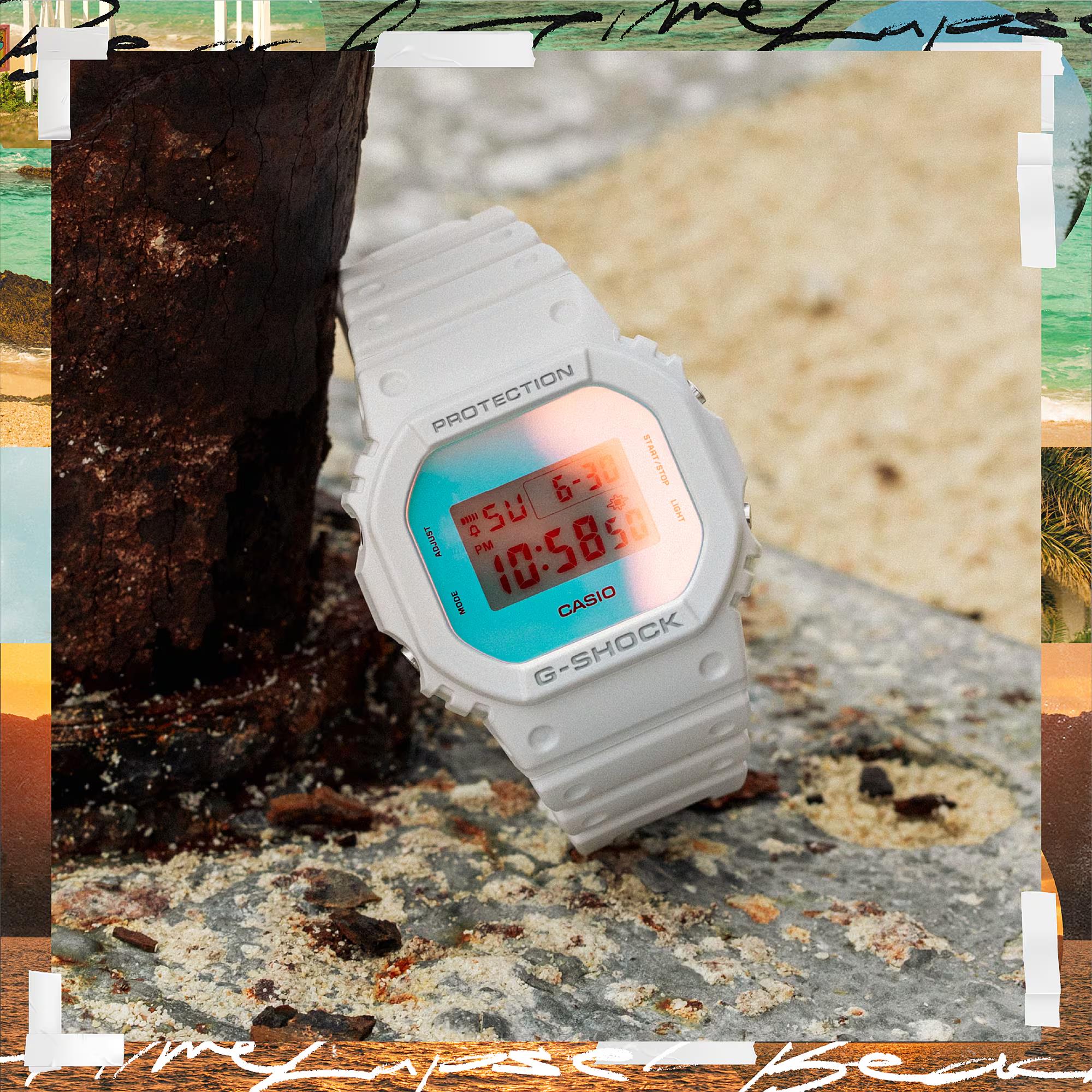 Casio G-Shock Digital White Resin Strap Men's Watch DW-5600TL-7ER