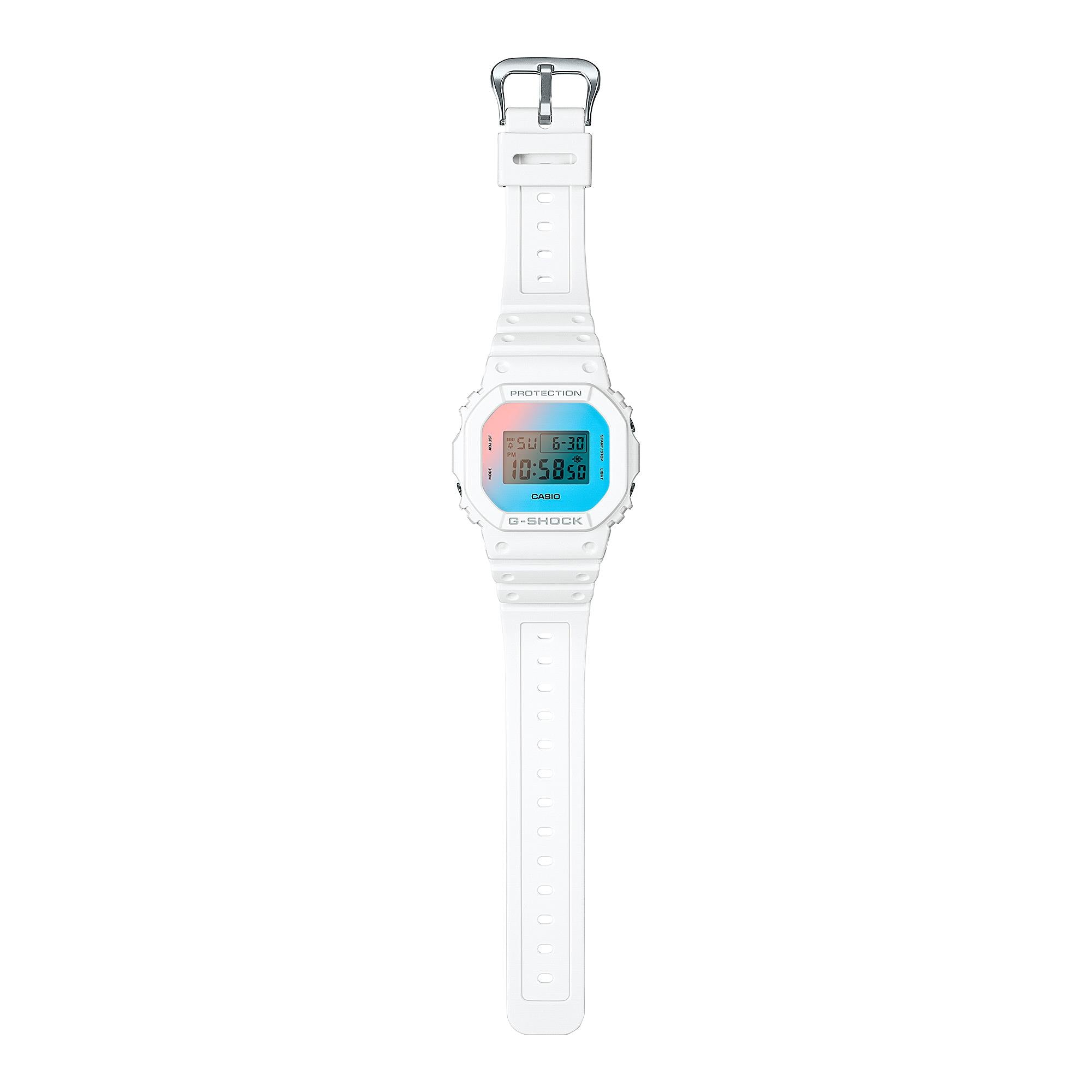 Casio G-Shock Digital White Resin Strap Men's Watch DW-5600TL-7ER