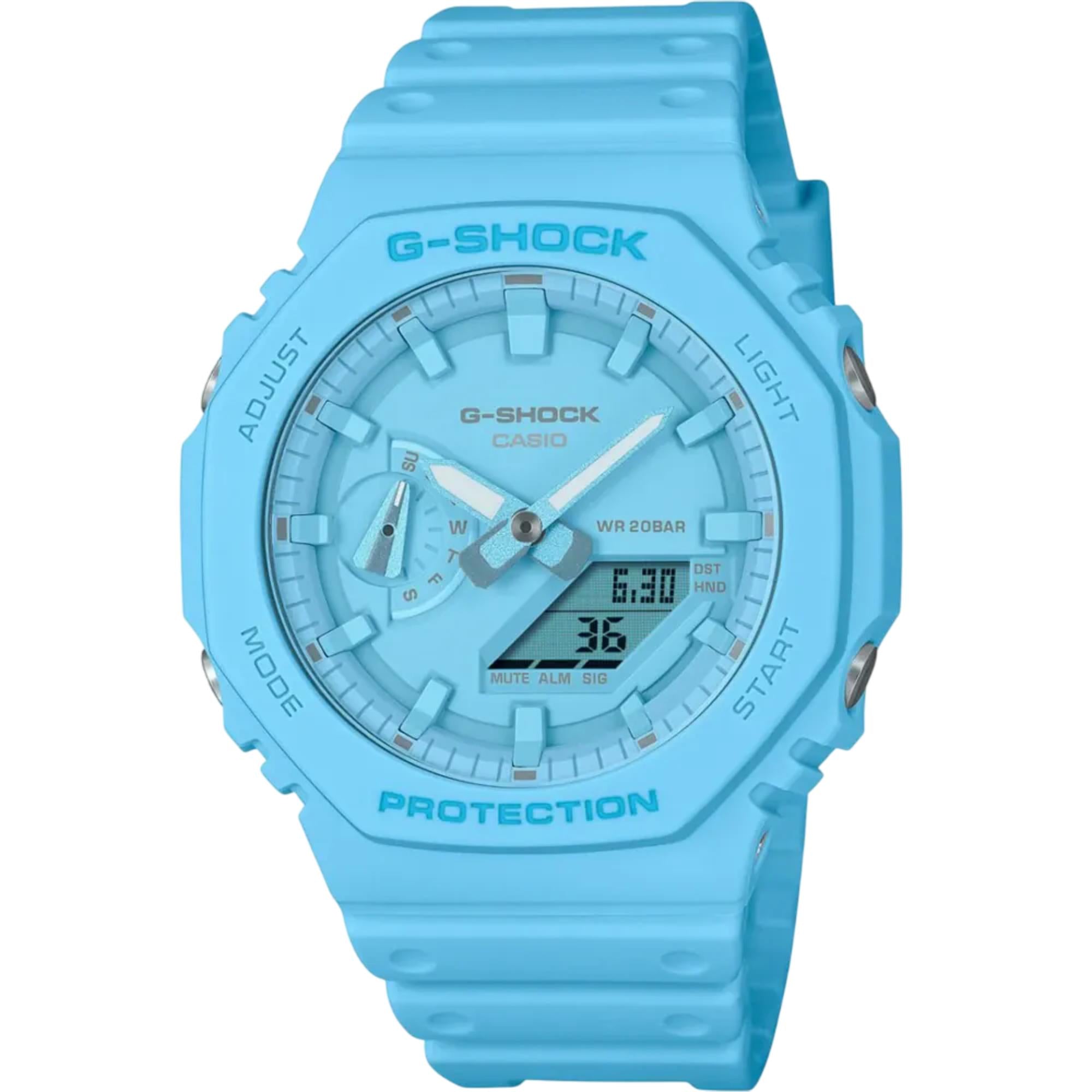 Casio G-Shock Classic Digital Blue Resin Strap Men's Watch GA-2100-2A2ER