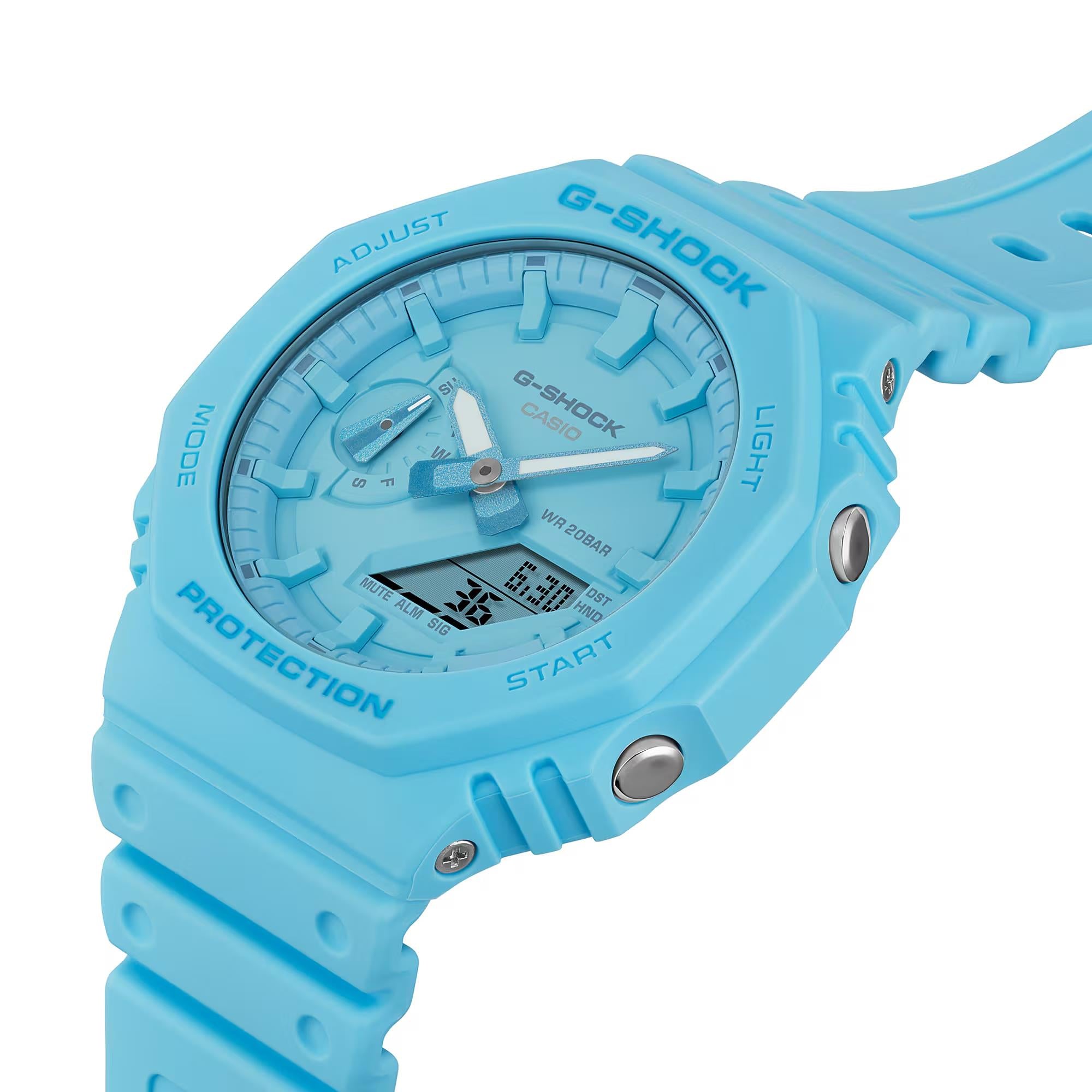 Casio G-Shock Classic Digital Blue Resin Strap Men's Watch GA-2100-2A2ER