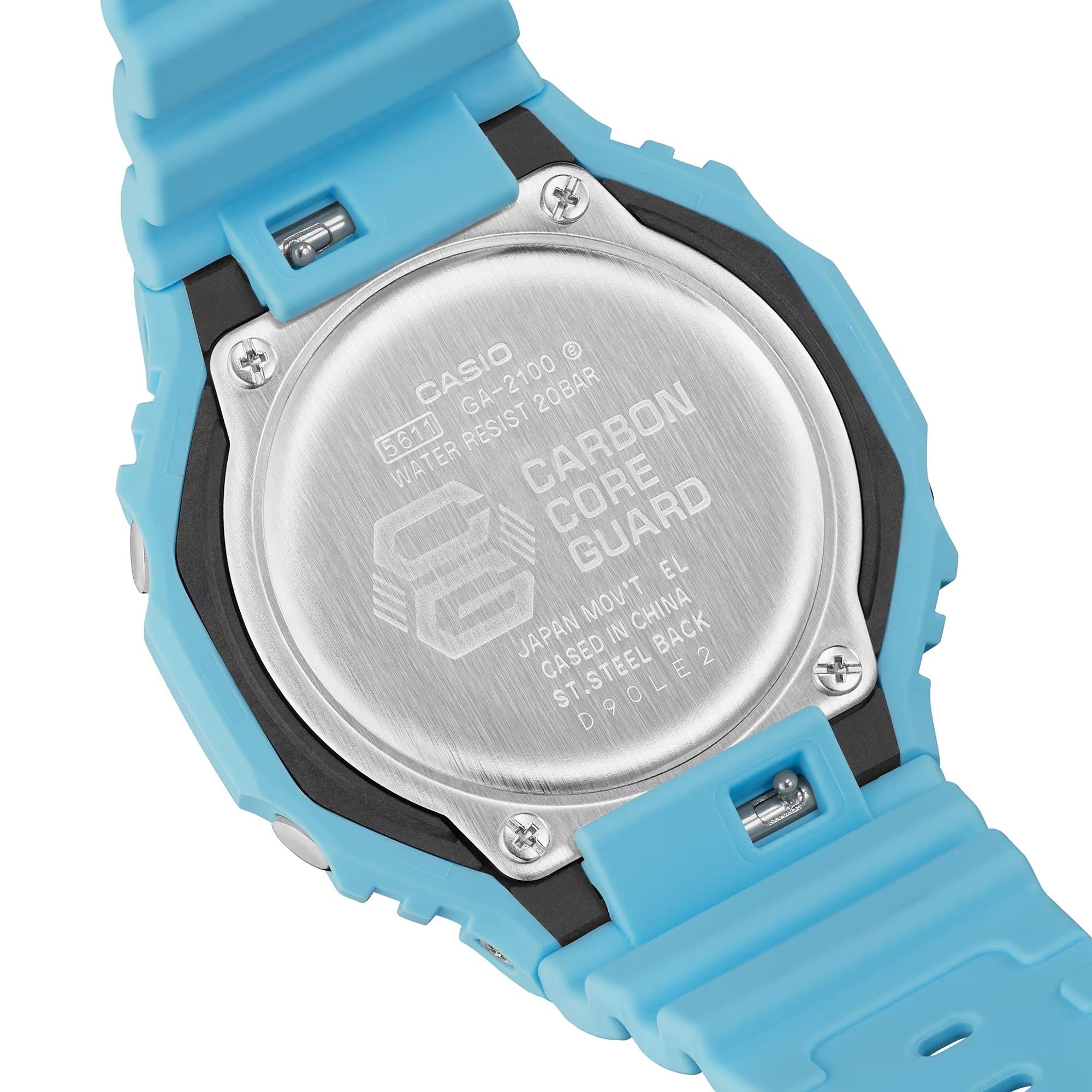 Casio G-Shock Classic Digital Blue Resin Strap Men's Watch GA-2100-2A2ER