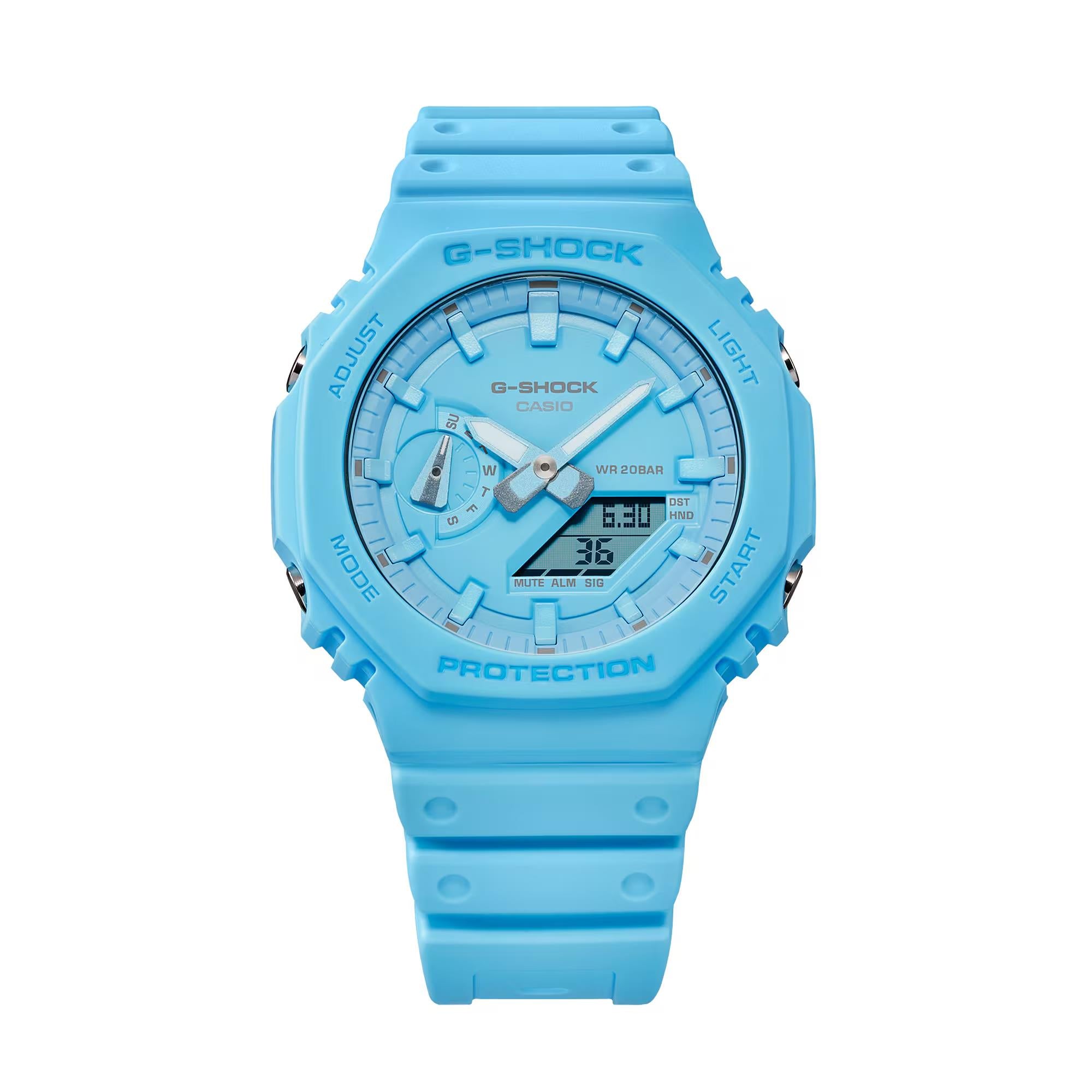Casio G-Shock Classic Digital Blue Resin Strap Men's Watch GA-2100-2A2ER