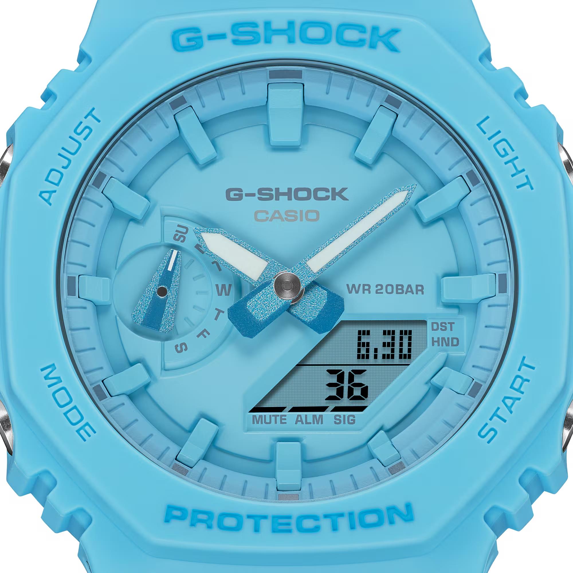 Casio G-Shock Classic Digital Blue Resin Strap Men's Watch GA-2100-2A2ER