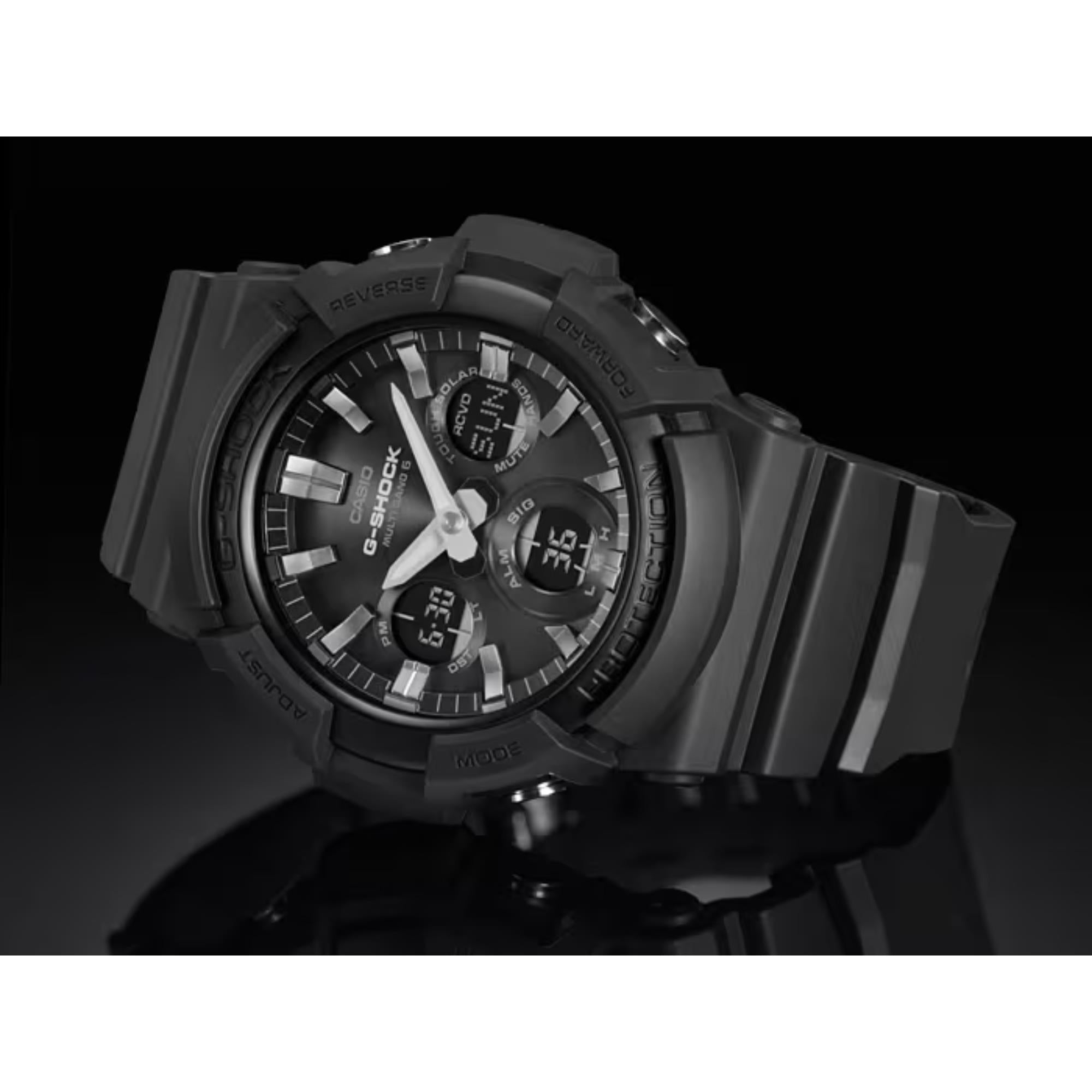 Casio G-Shock Black Digital Solar Black Resin Strap Men's Watch GAW-100B-1AER