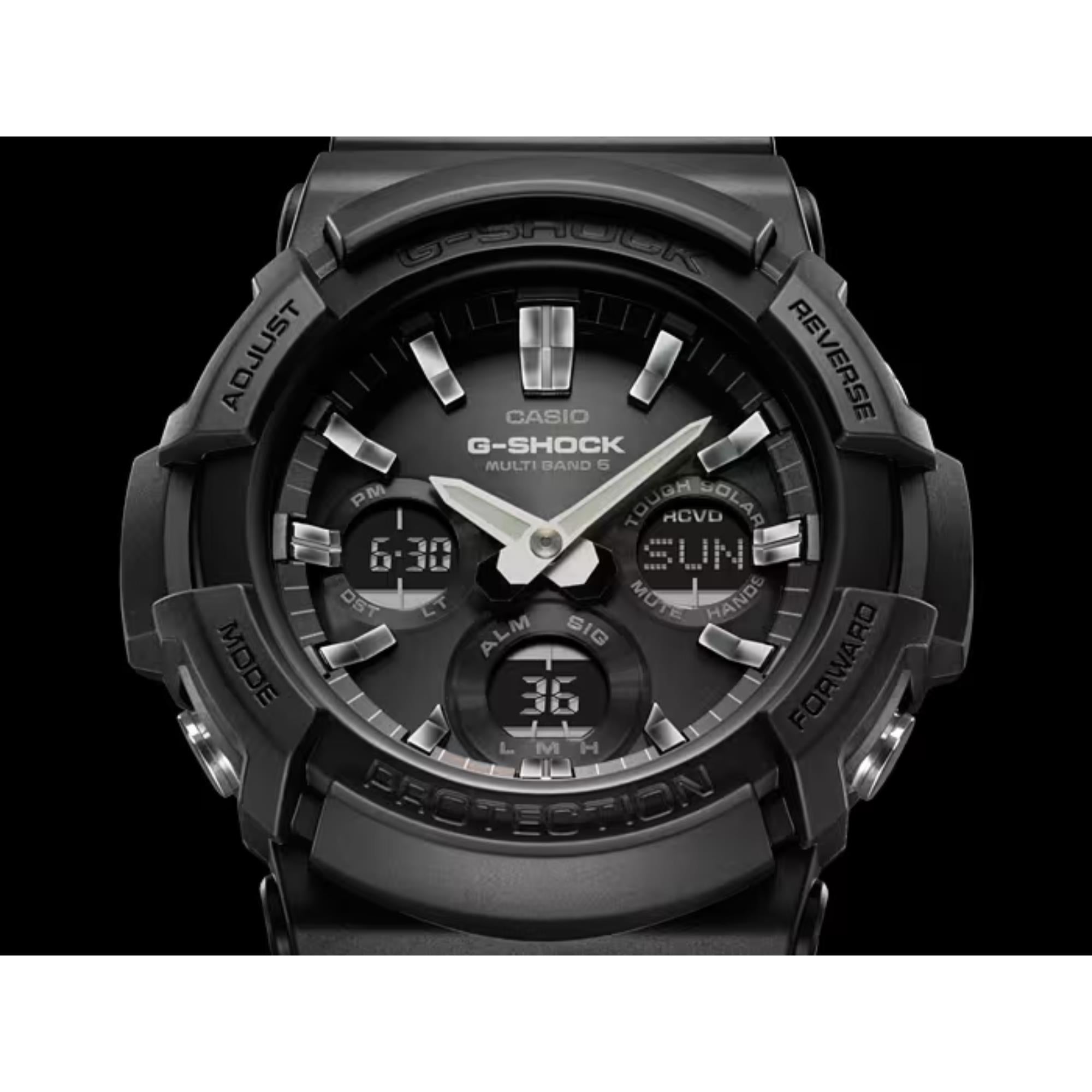 Casio G-Shock Black Digital Solar Black Resin Strap Men's Watch GAW-100B-1AER