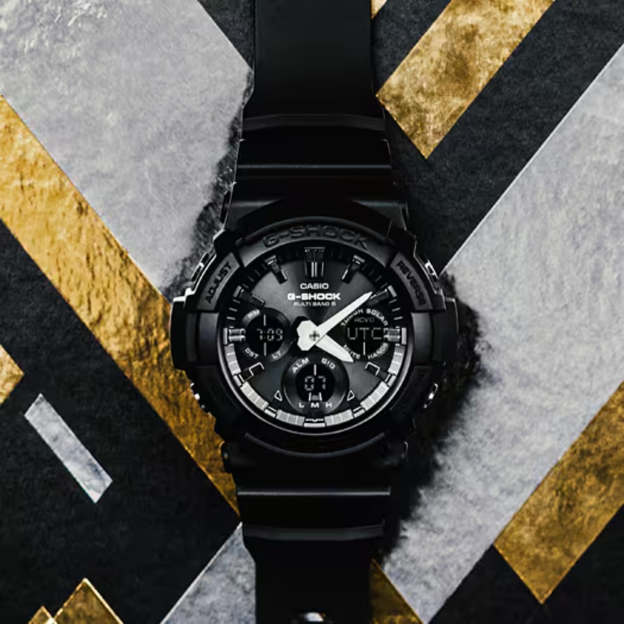 Casio G-Shock Black Digital Solar Black Resin Strap Men's Watch GAW-100B-1AER