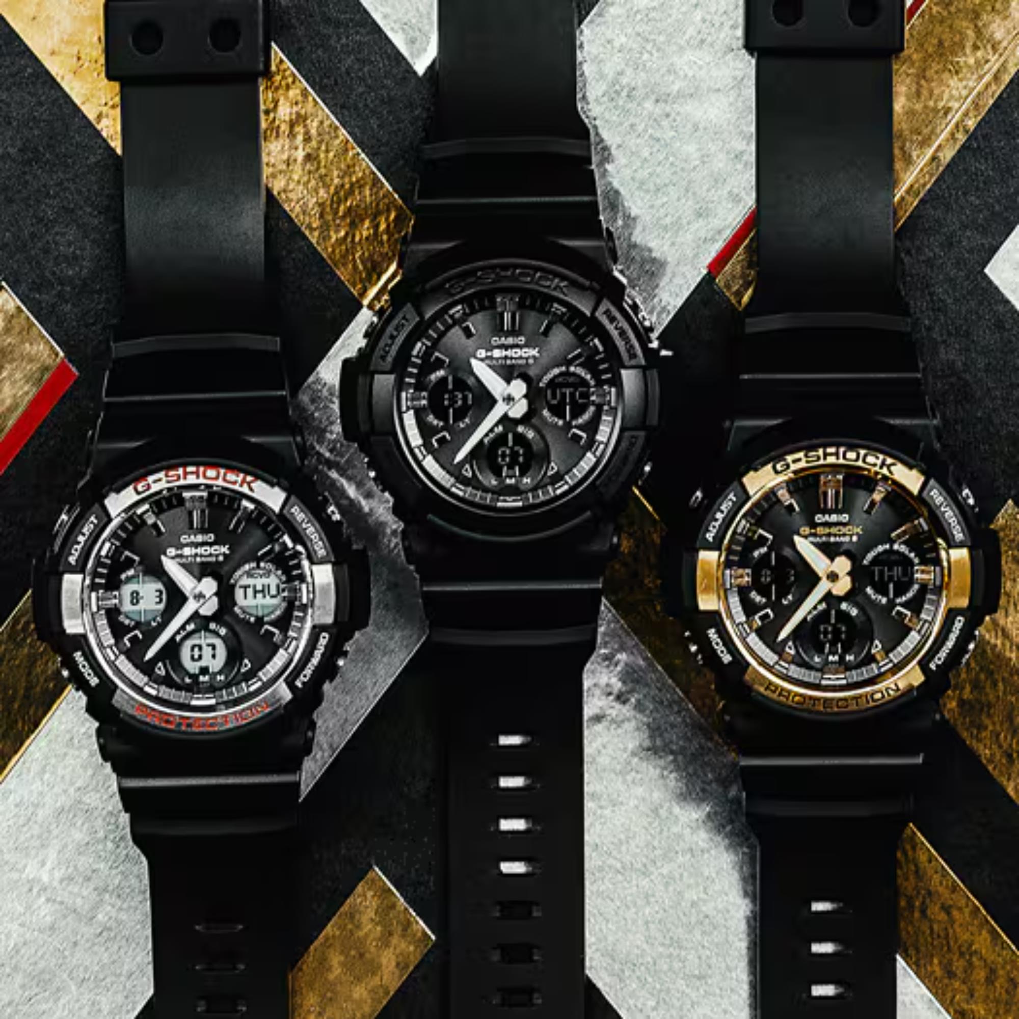 Casio G-Shock Black Digital Solar Black Resin Strap Men's Watch GAW-100B-1AER