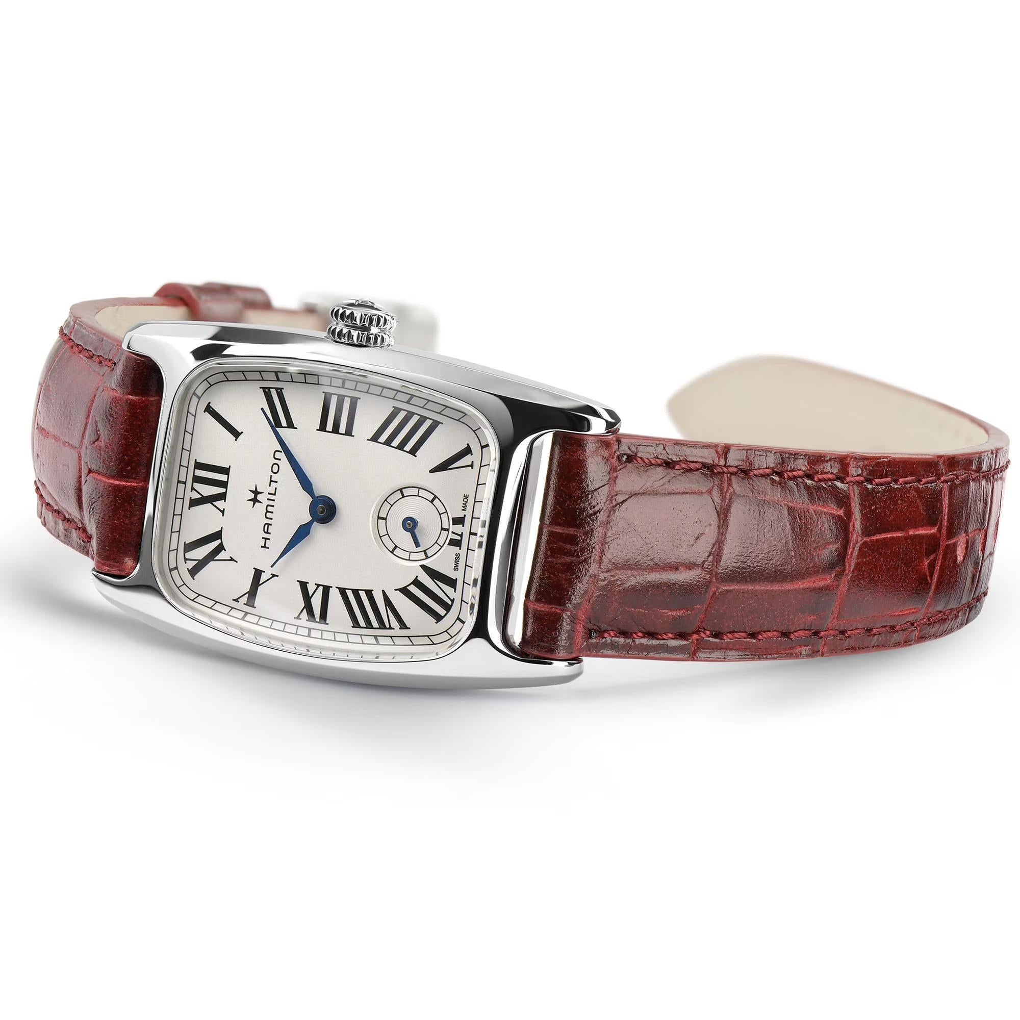 Hamilton American Classic Boulton Small Second Quartz M White Dial Leather Strap Women's Watch H13321811