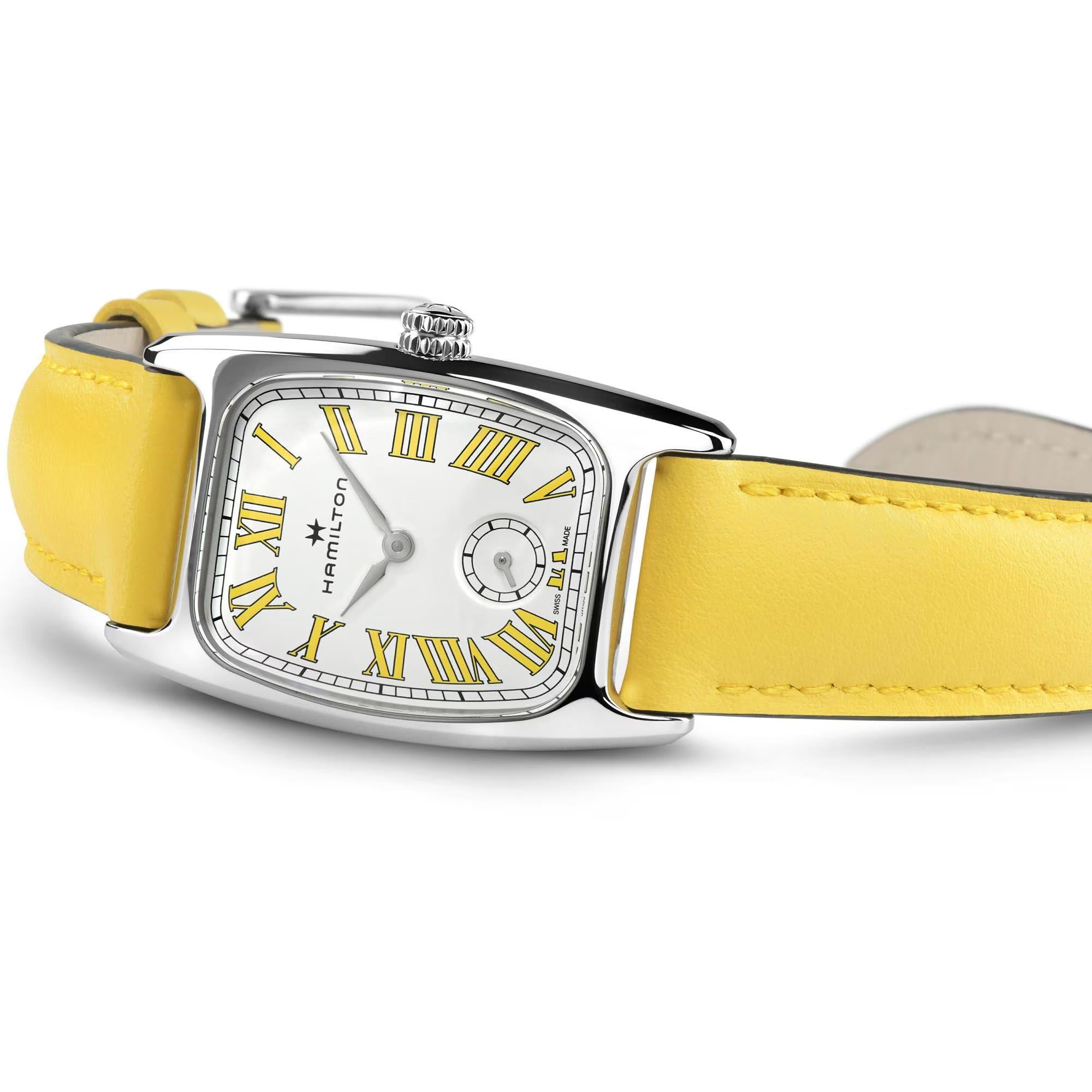 Hamilton American Classic Boulton Small Second Quartz M White Dial Leather Strap Women's Watch H13321812