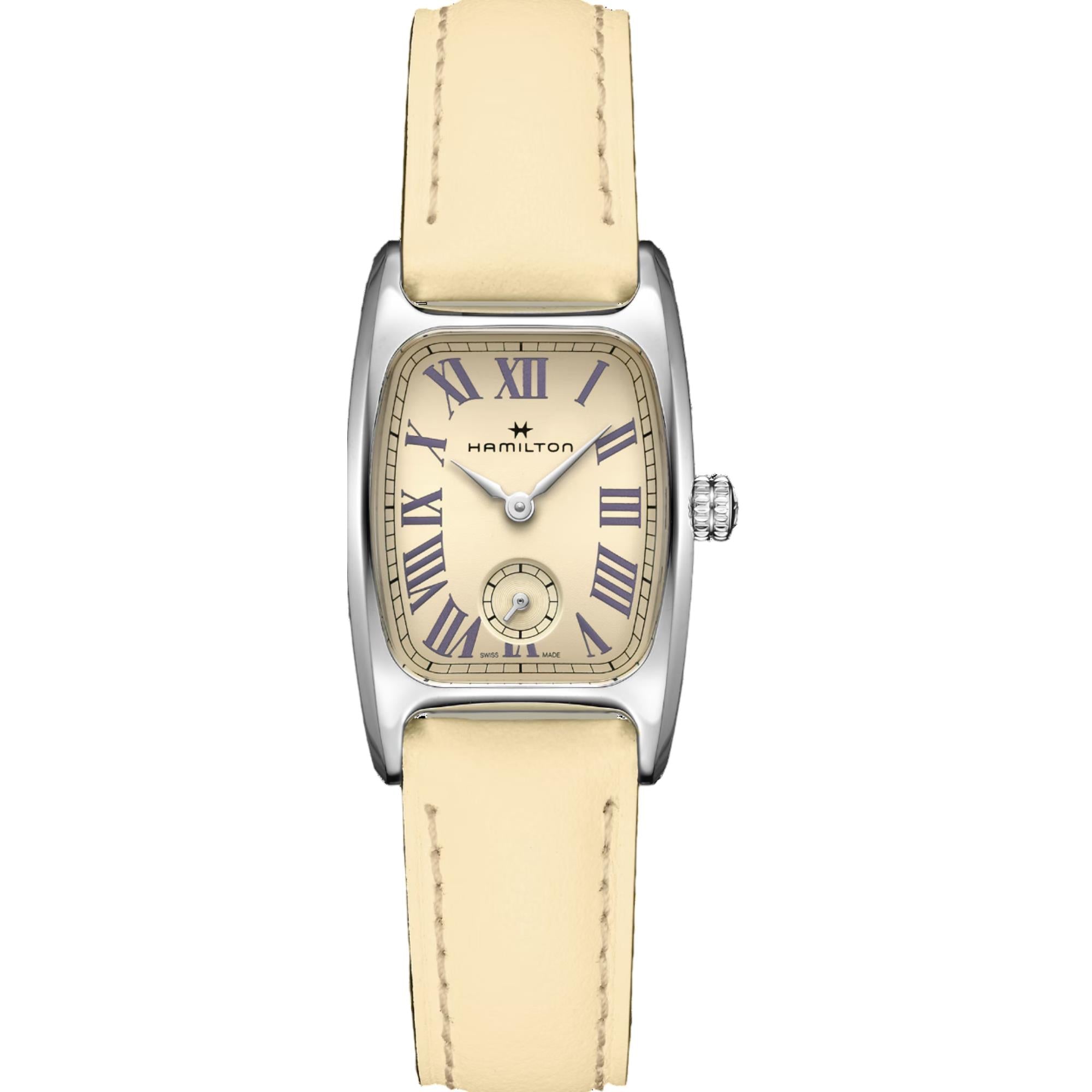 Hamilton American Classic Boulton Small Second Quartz M Beige Dial Leather Strap Women's Watch H13321821