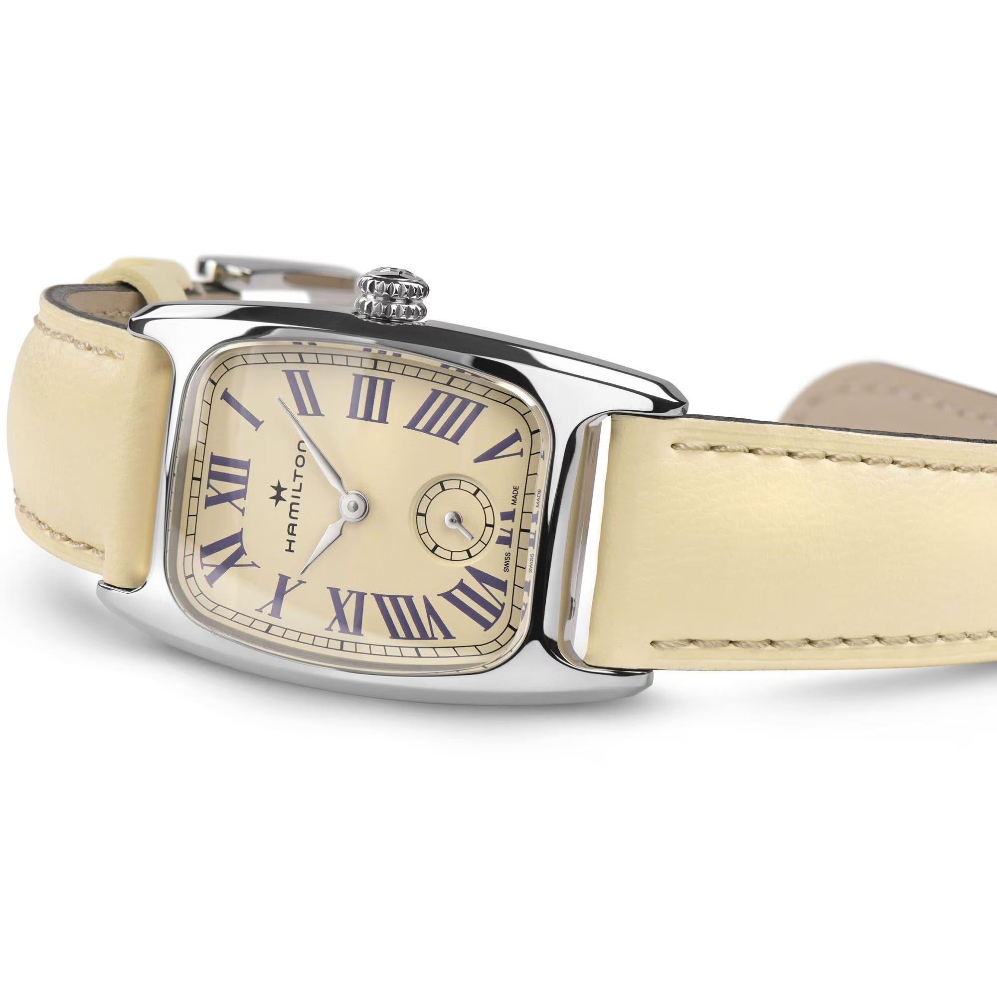 Hamilton American Classic Boulton Small Second Quartz M Beige Dial Leather Strap Women's Watch H13321821