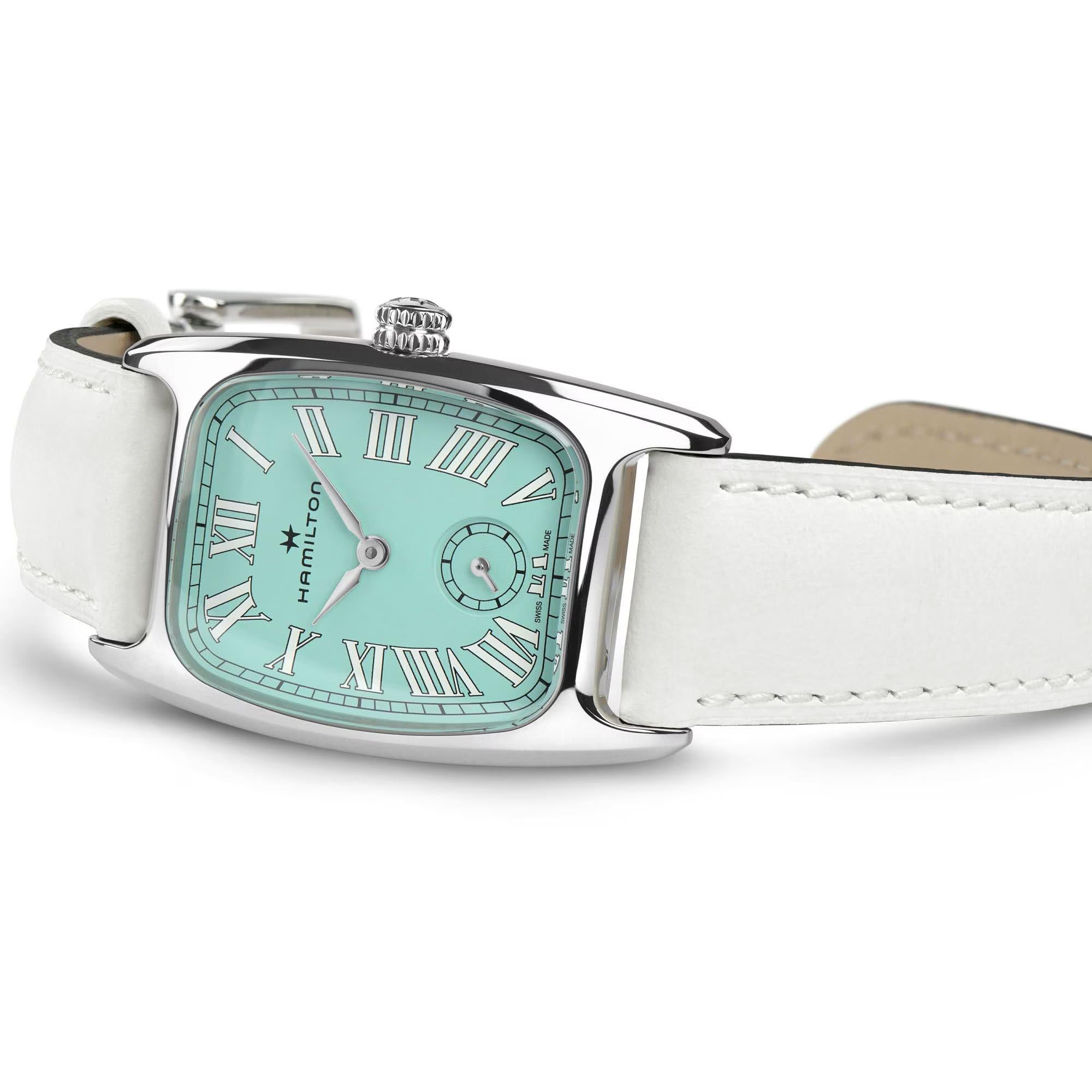 Hamilton American Classic Boulton Small Second Quartz M Green Dial Leather Strap Women's Watch H13321861