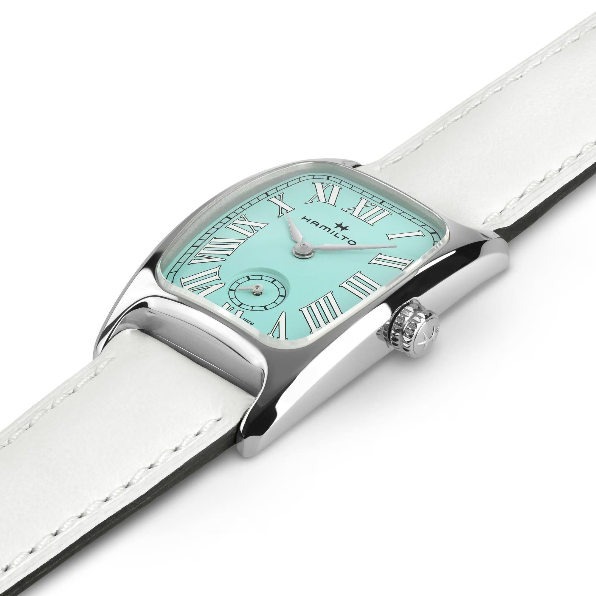 Hamilton American Classic Boulton Small Second Quartz M Green Dial Leather Strap Women's Watch H13321861