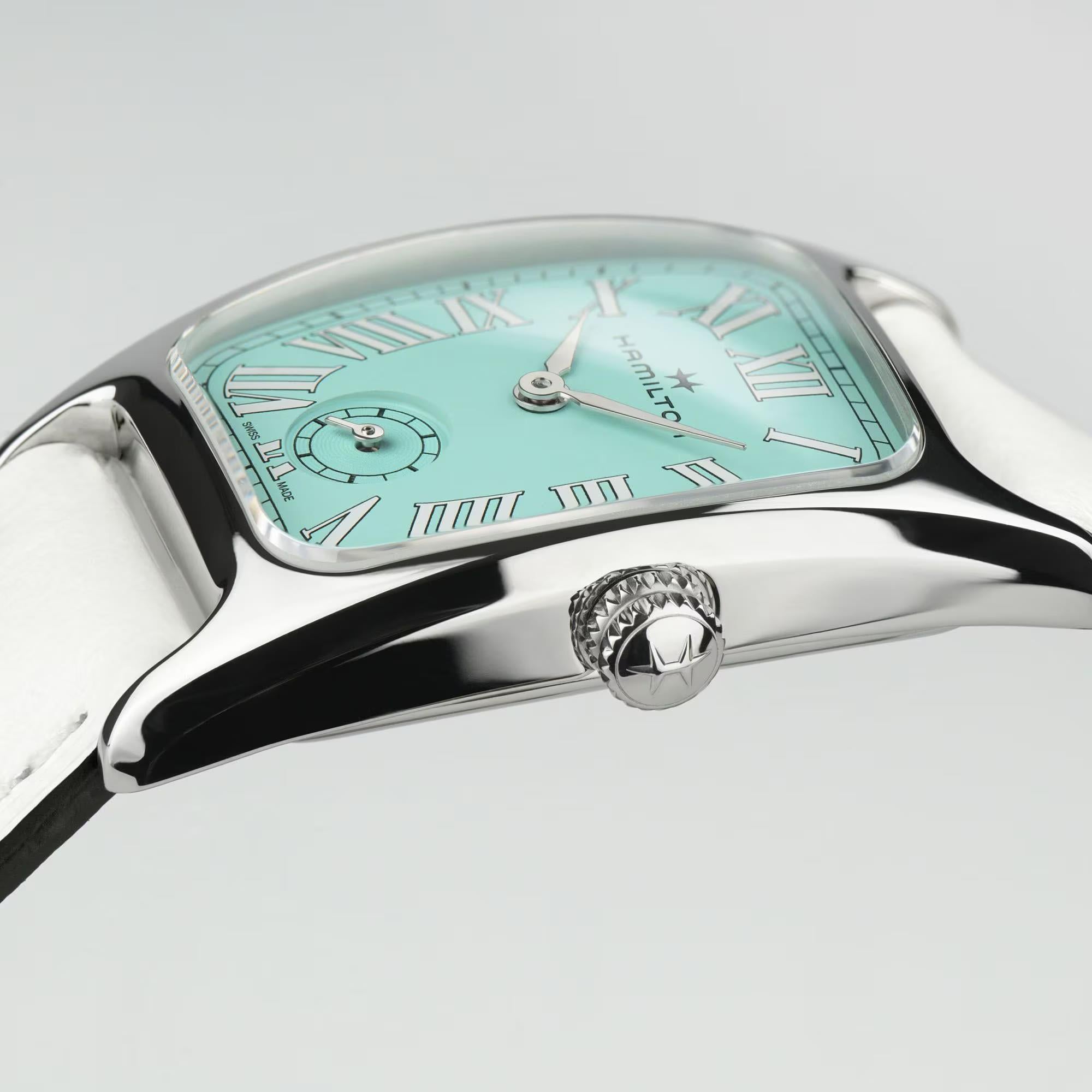 Hamilton American Classic Boulton Small Second Quartz M Green Dial Leather Strap Women's Watch H13321861