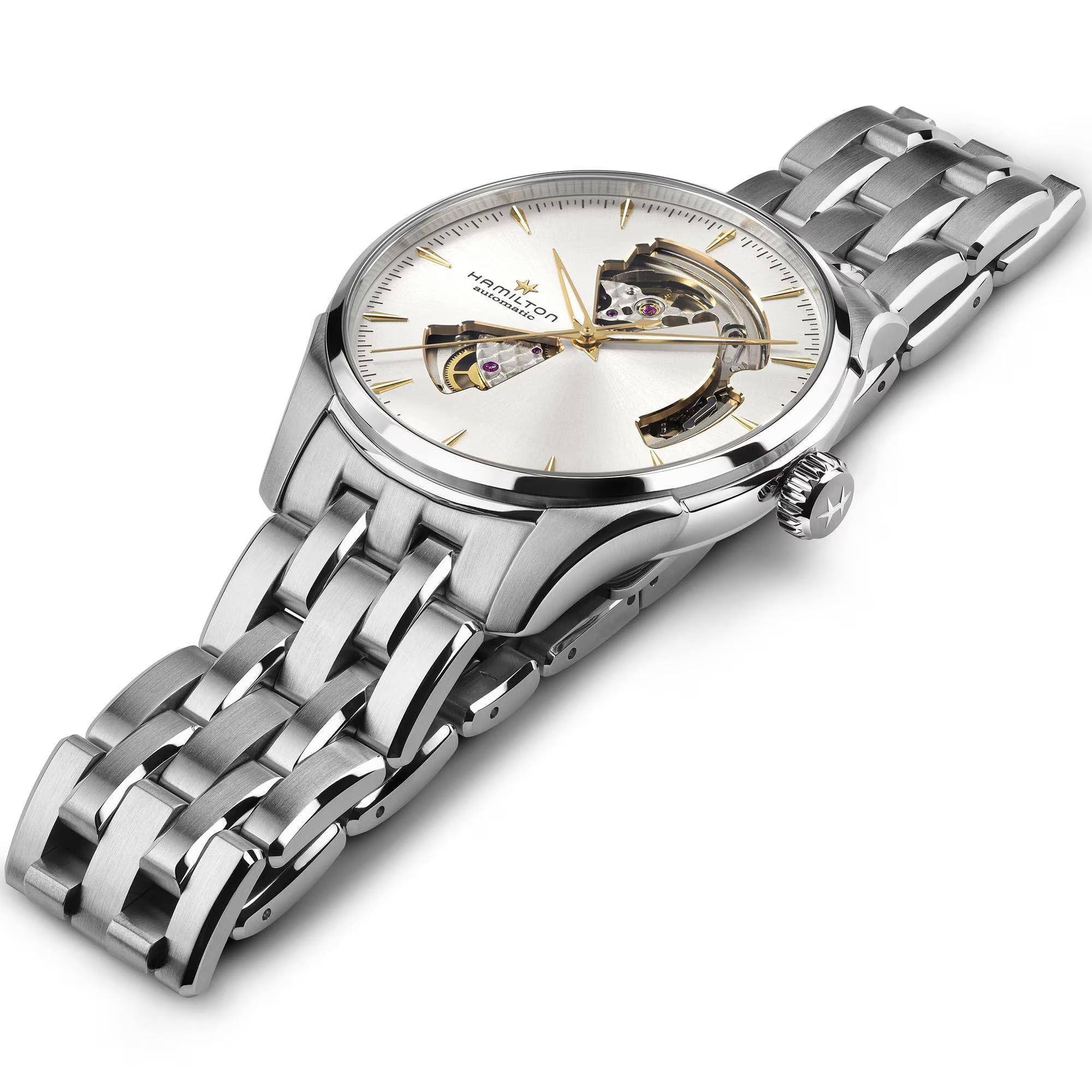 Hamilton Jazzmaster Open Heart Automatic Silver Dial Steel Strap Men's Dress Watch H32675151