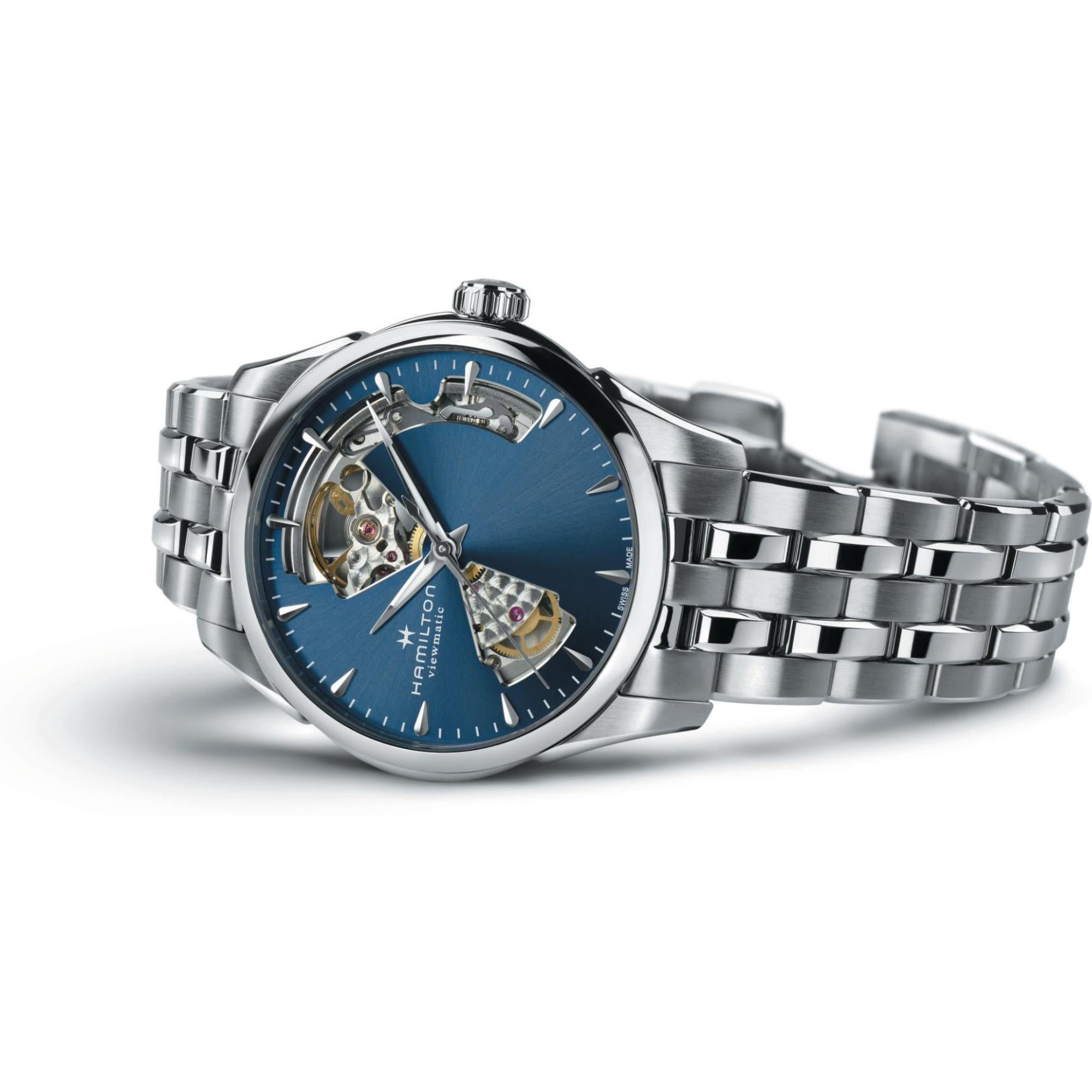 Hamilton Jazzmaster Open Heart Automatic Blue Dial Steel Strap Women's Watch H32215141