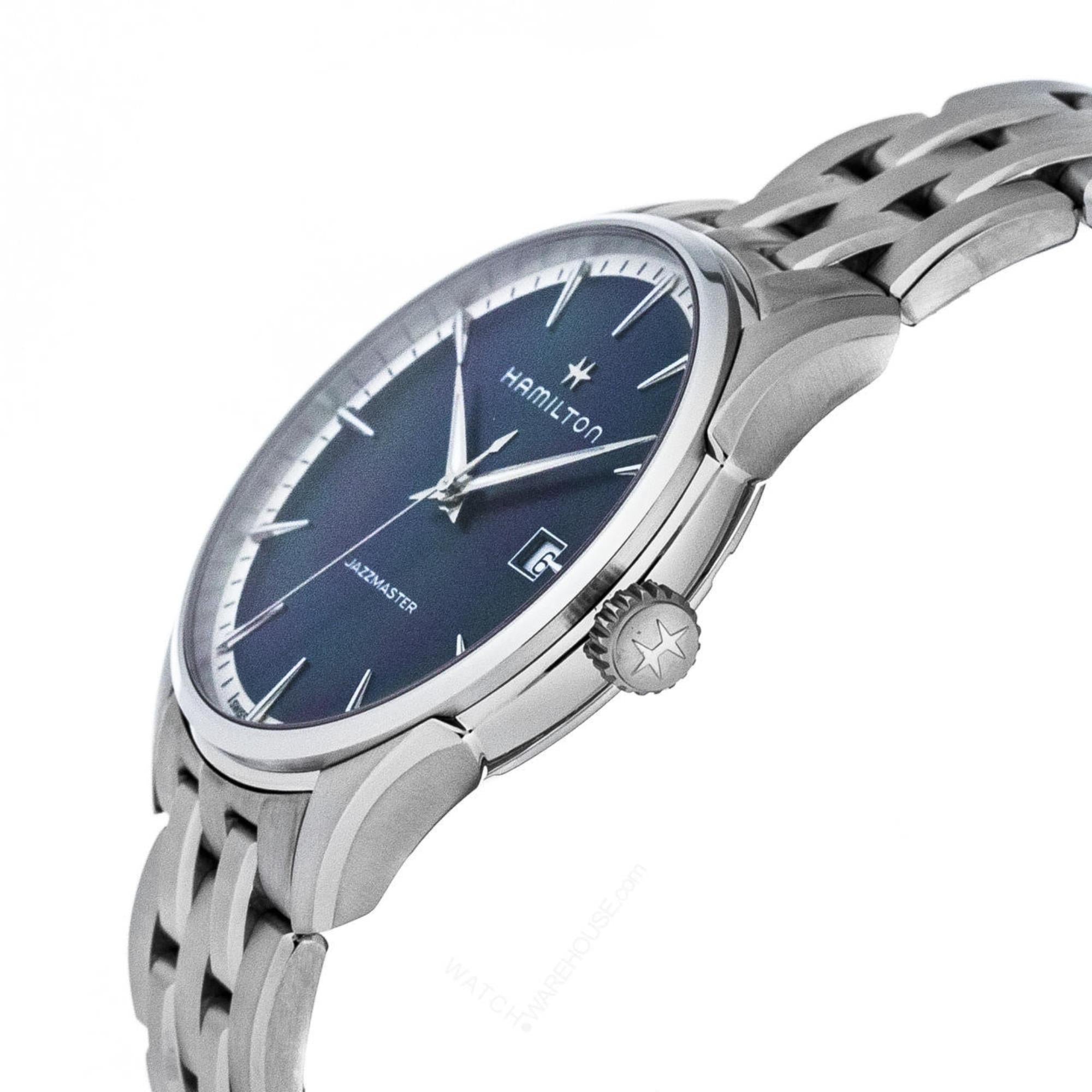 Hamilton Jazzmaster Quartz Blue Dial Steel Strap Men's Watch H32451141
