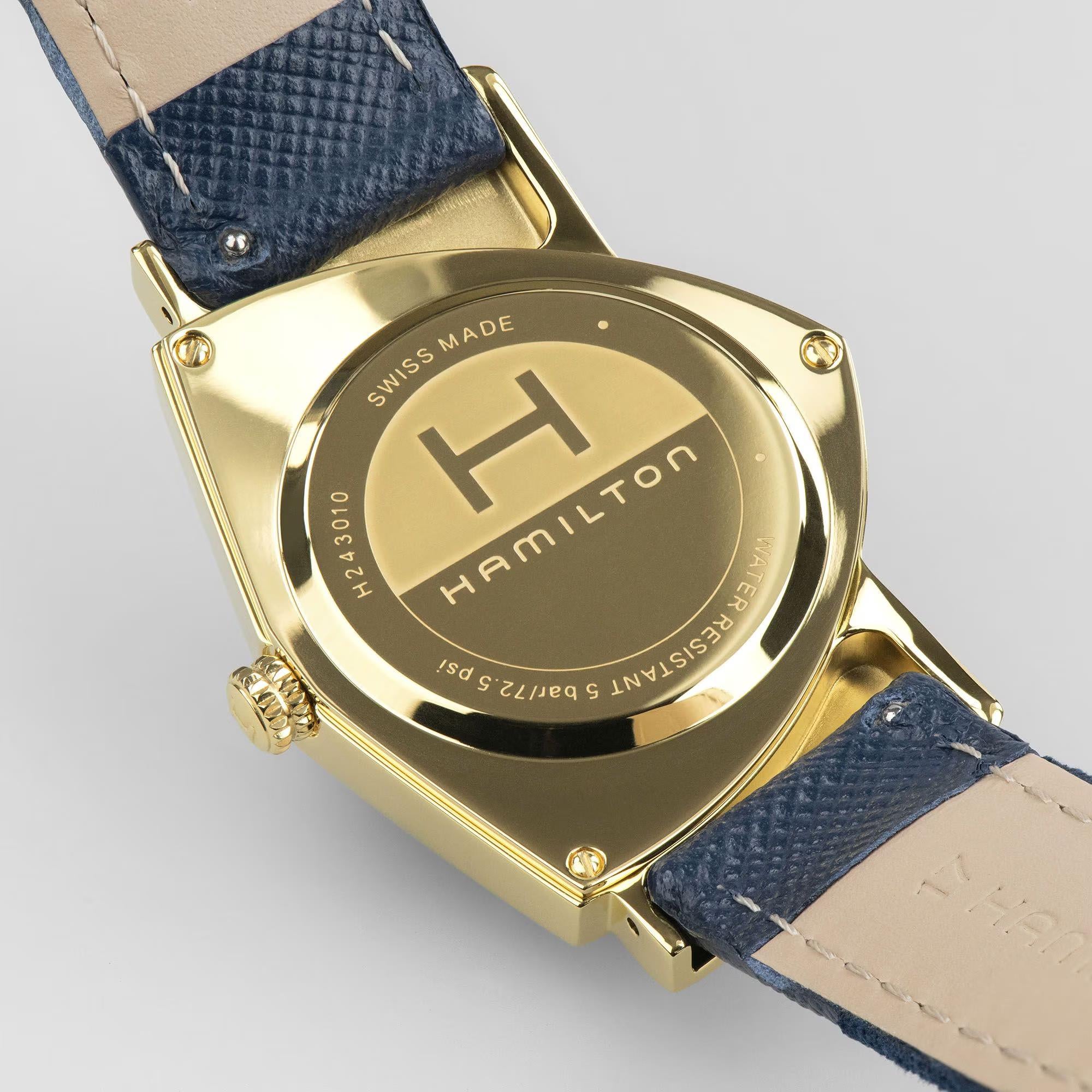 Hamilton Ventura Quartz Blue Dial NATO Strap Unisex Watch H24301941