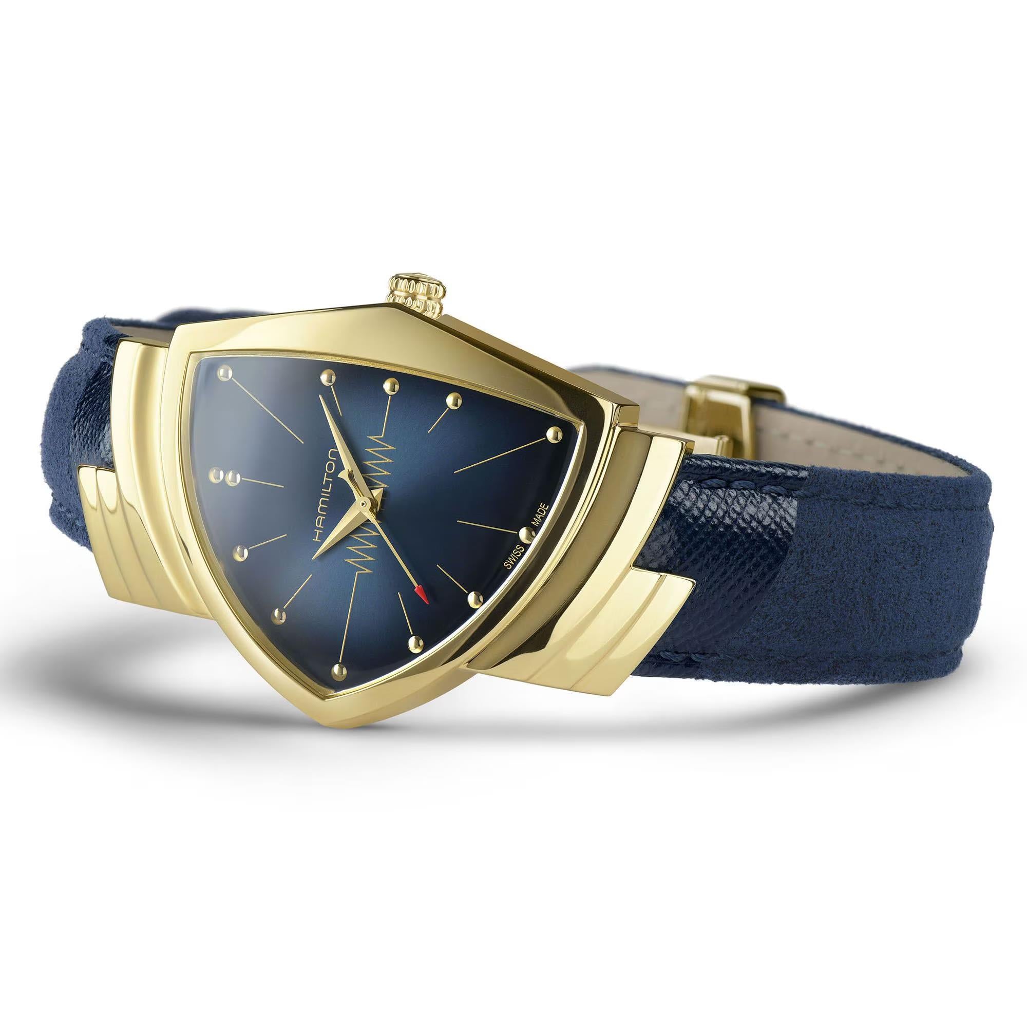 Hamilton Ventura Quartz Blue Dial NATO Strap Unisex Watch H24301941