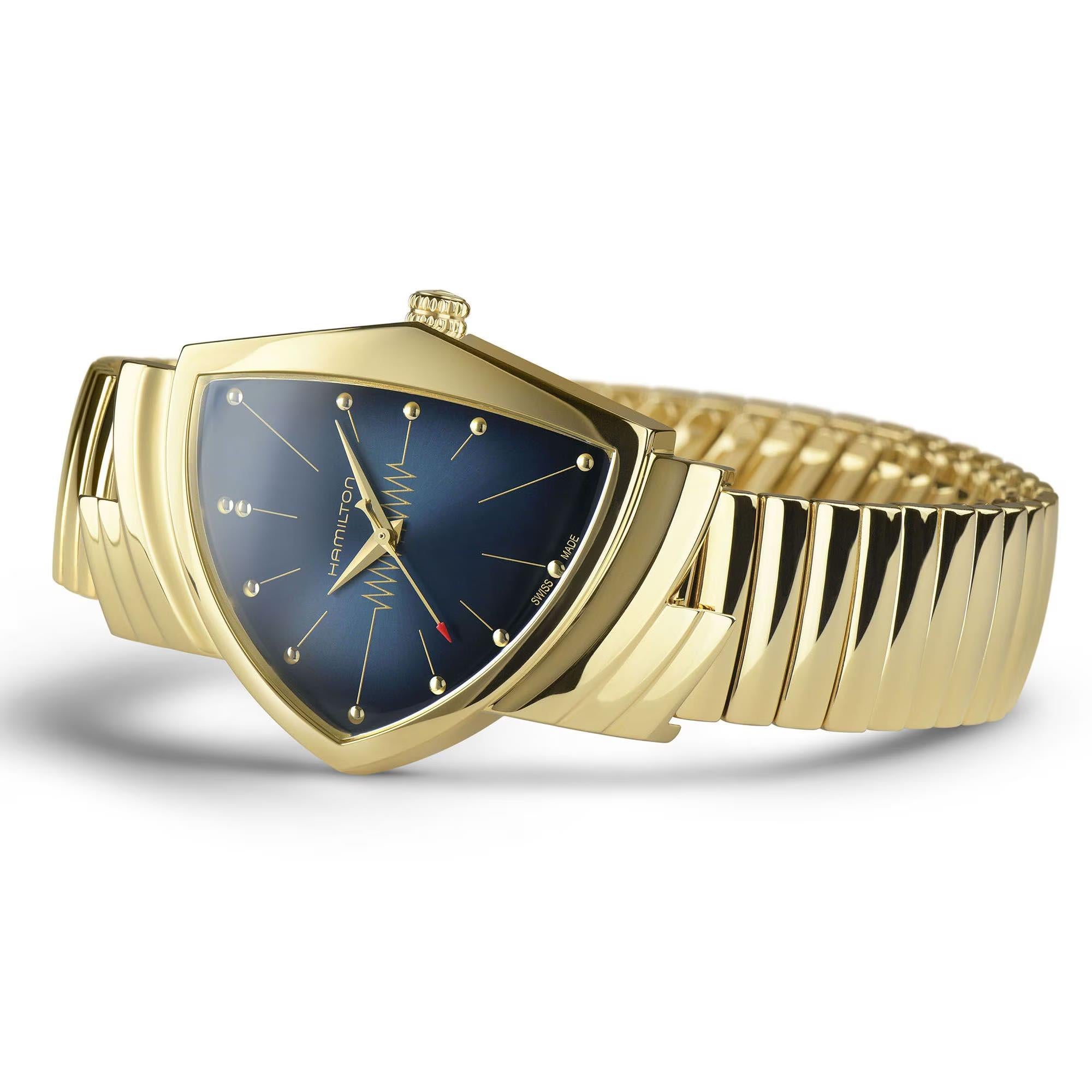 Hamilton Ventura Quartz Blue Dial Steel Strap Unisex Watch H24301141