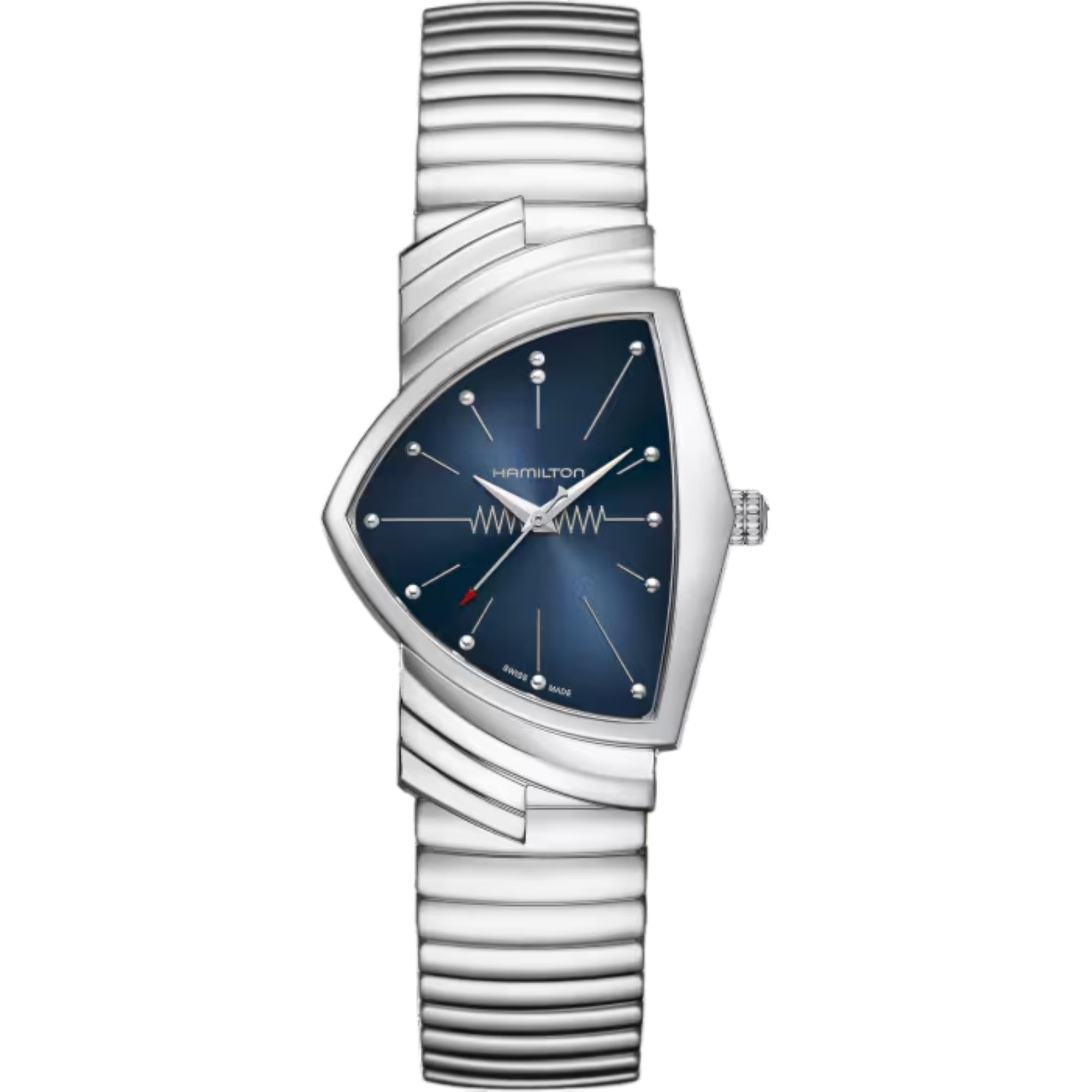 Hamilton Ventura Quartz Blue Dial Steel Strap Unisex Watch H24411142