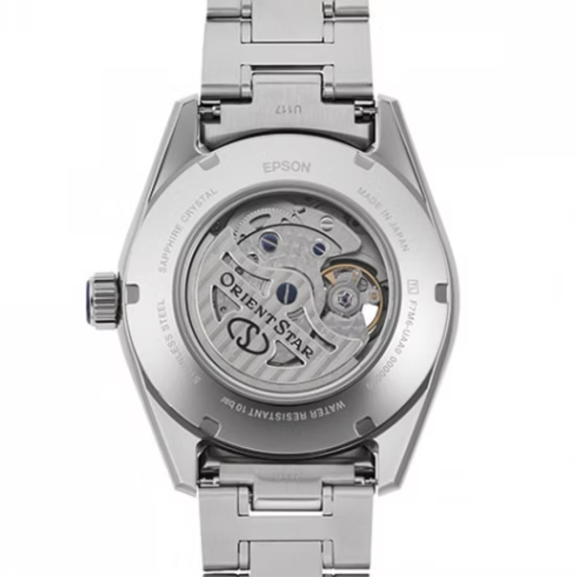 Orient Star Contemporary Silver Dial Stainless Steel Strap Men's Watch RE-AY0002S00B