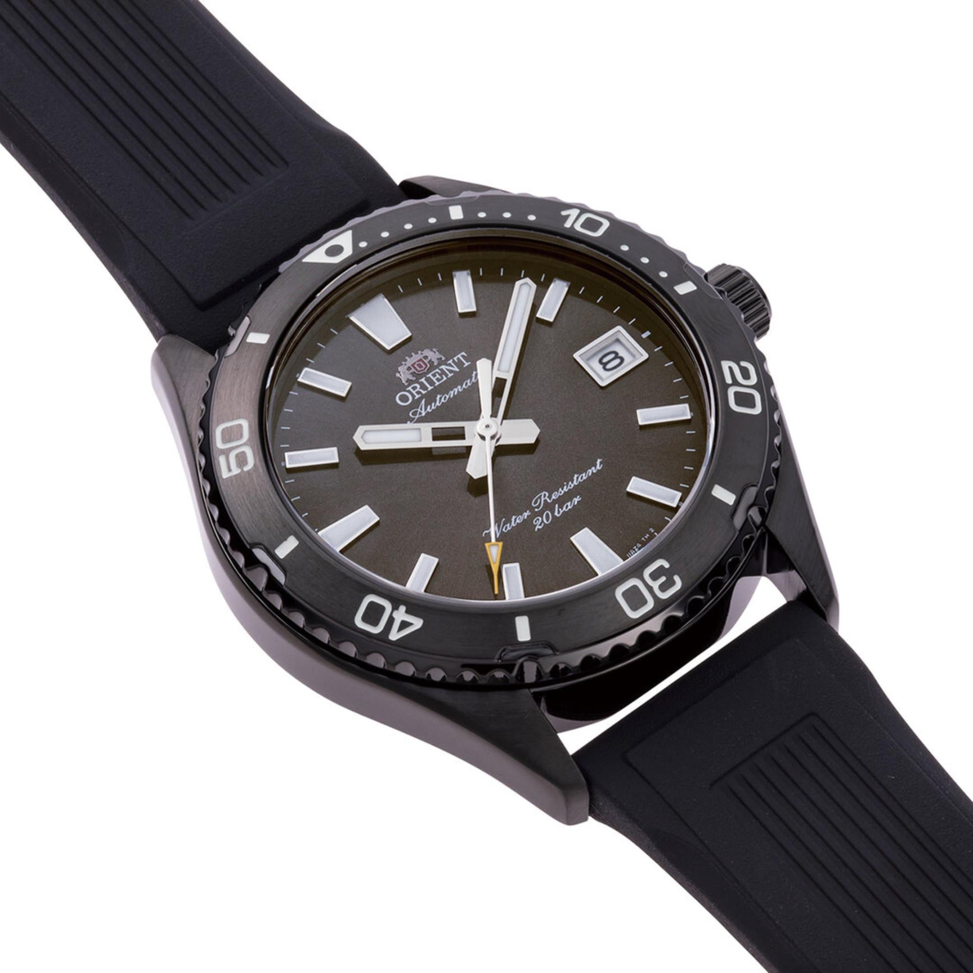 Orient Mako Automatic Grey Dial Rubber Strap Men's Dive Watch RA-AC0Q10N30B