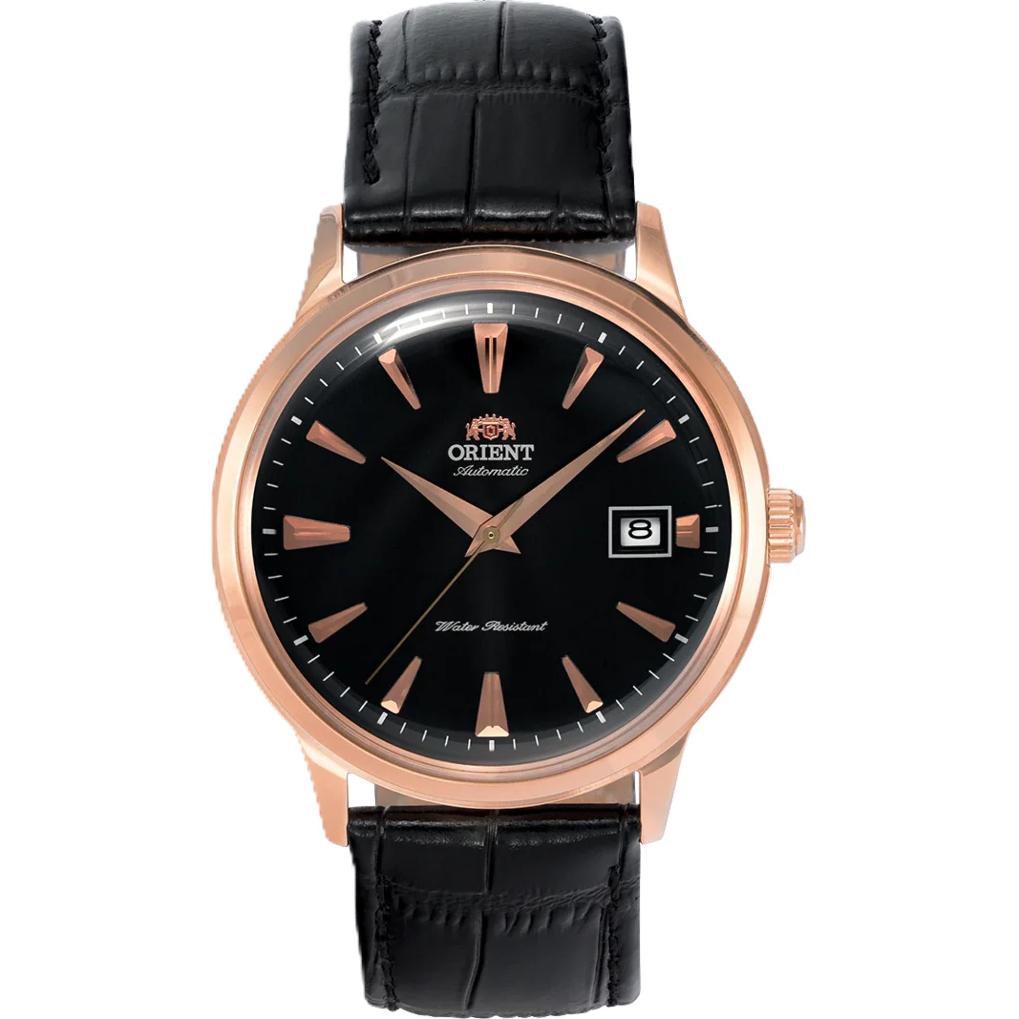 Orient Bambino 41mm Black Dial Leather Mens Automatic Watch TAC00001B0