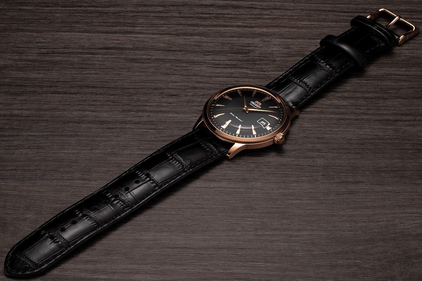 Orient Bambino 41mm Black Dial Leather Mens Automatic Watch TAC00001B0
