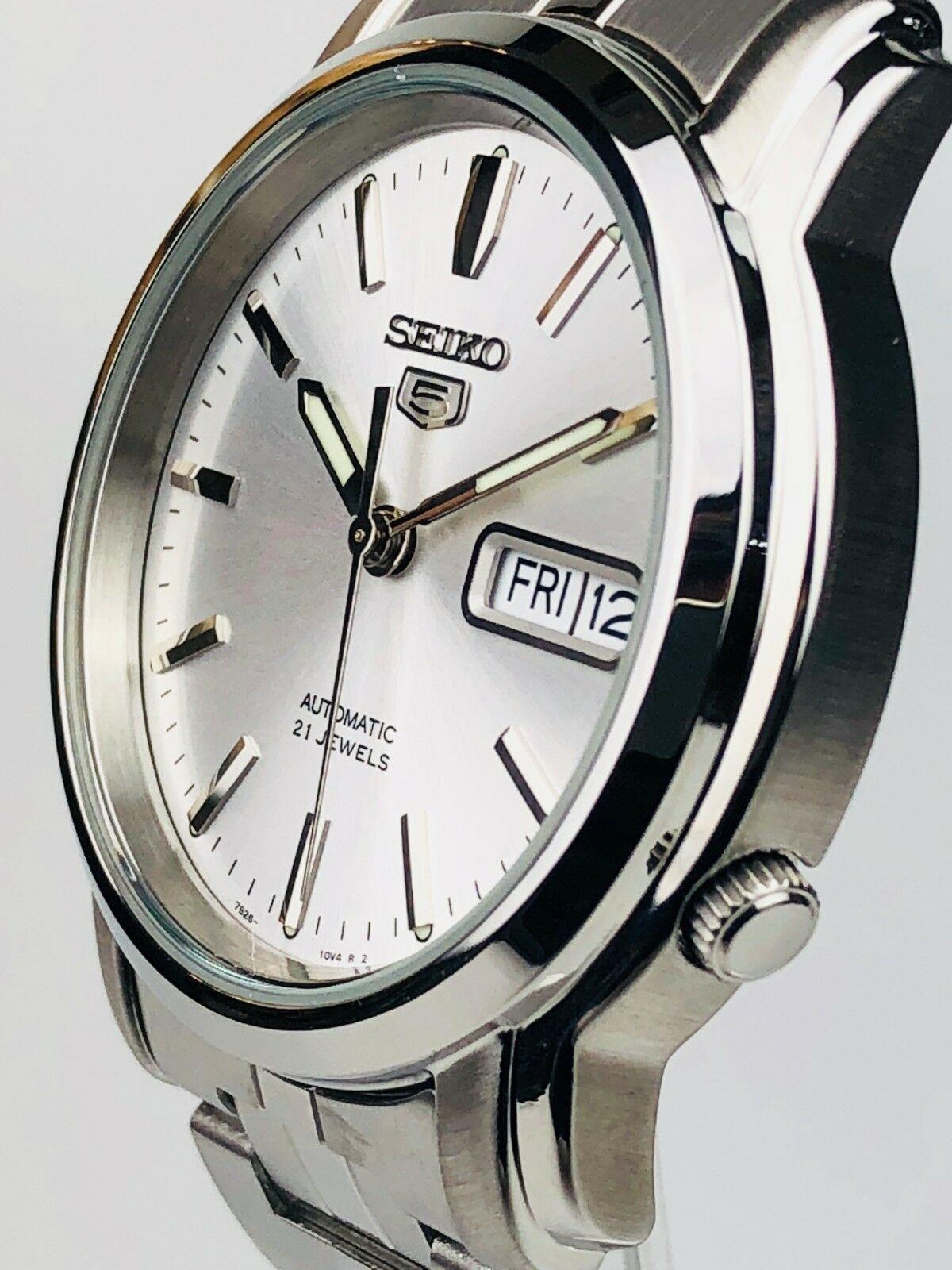Seiko 5 Automatic Silver Dial Stainless Steel Bracelet Men's Watch SNKK65K1