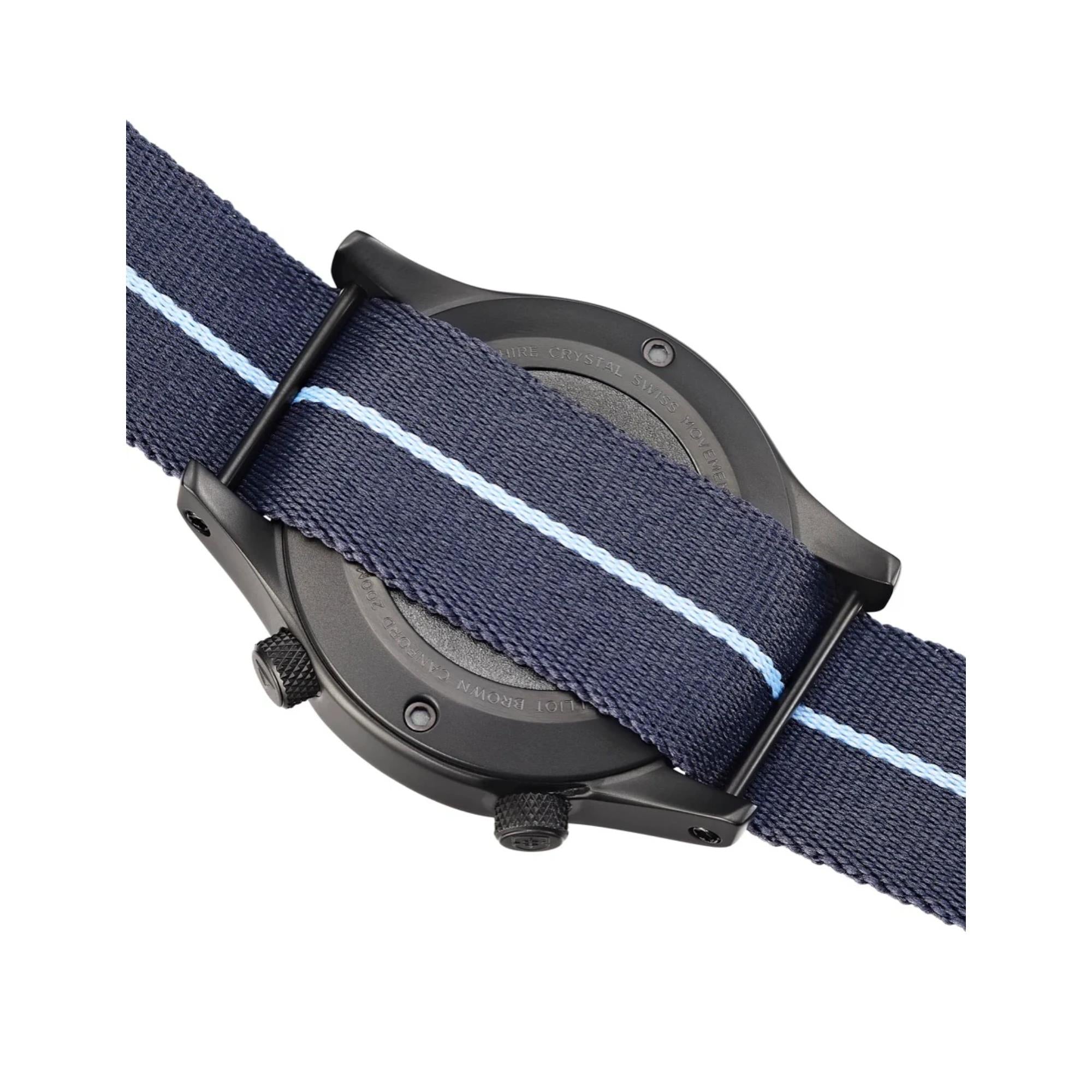 Elliot Brown Canford Quartz Blue Dial Rubber Strap Men's Watch 202-023-R53S