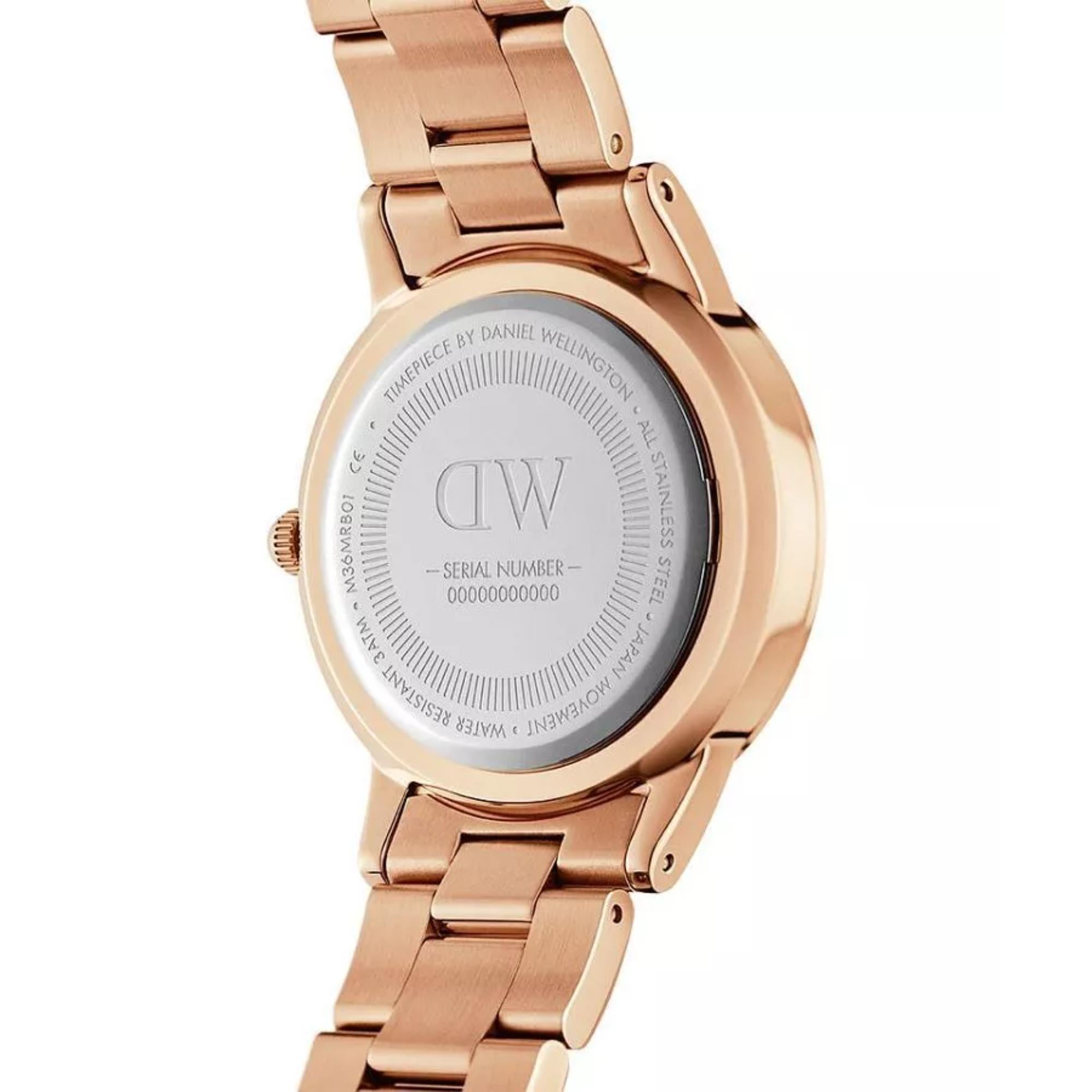 Daniel Wellington Iconic Link Quartz White Dial Steel Strap Men's Watch DW00100343